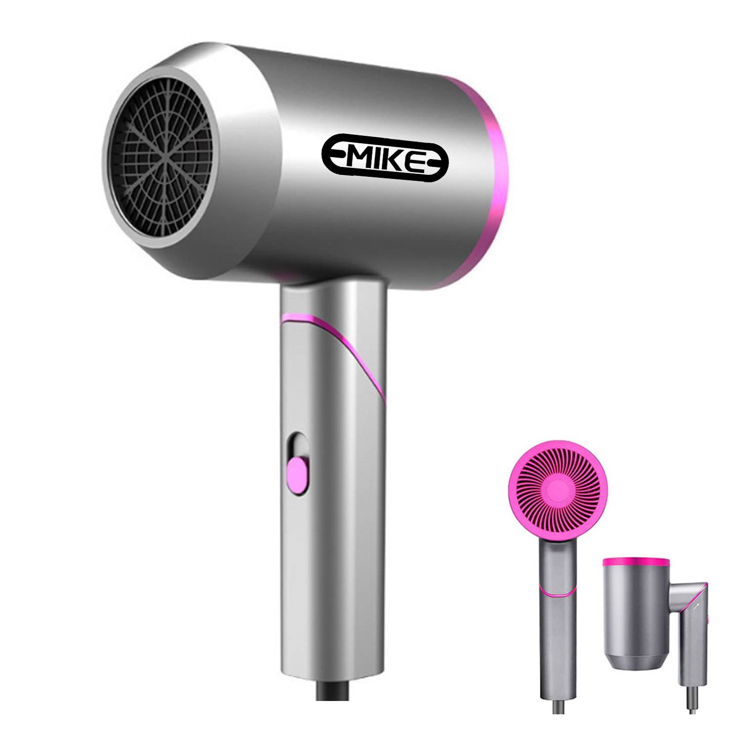 Foldable Hair Dryer W/ Diffuser And Concentrator