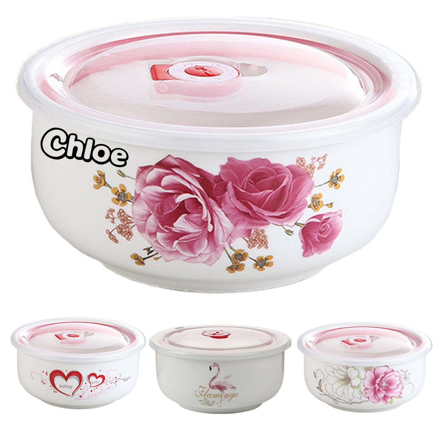 6 Inch Kitchen Ceramic Bowl w/ Airtight lid