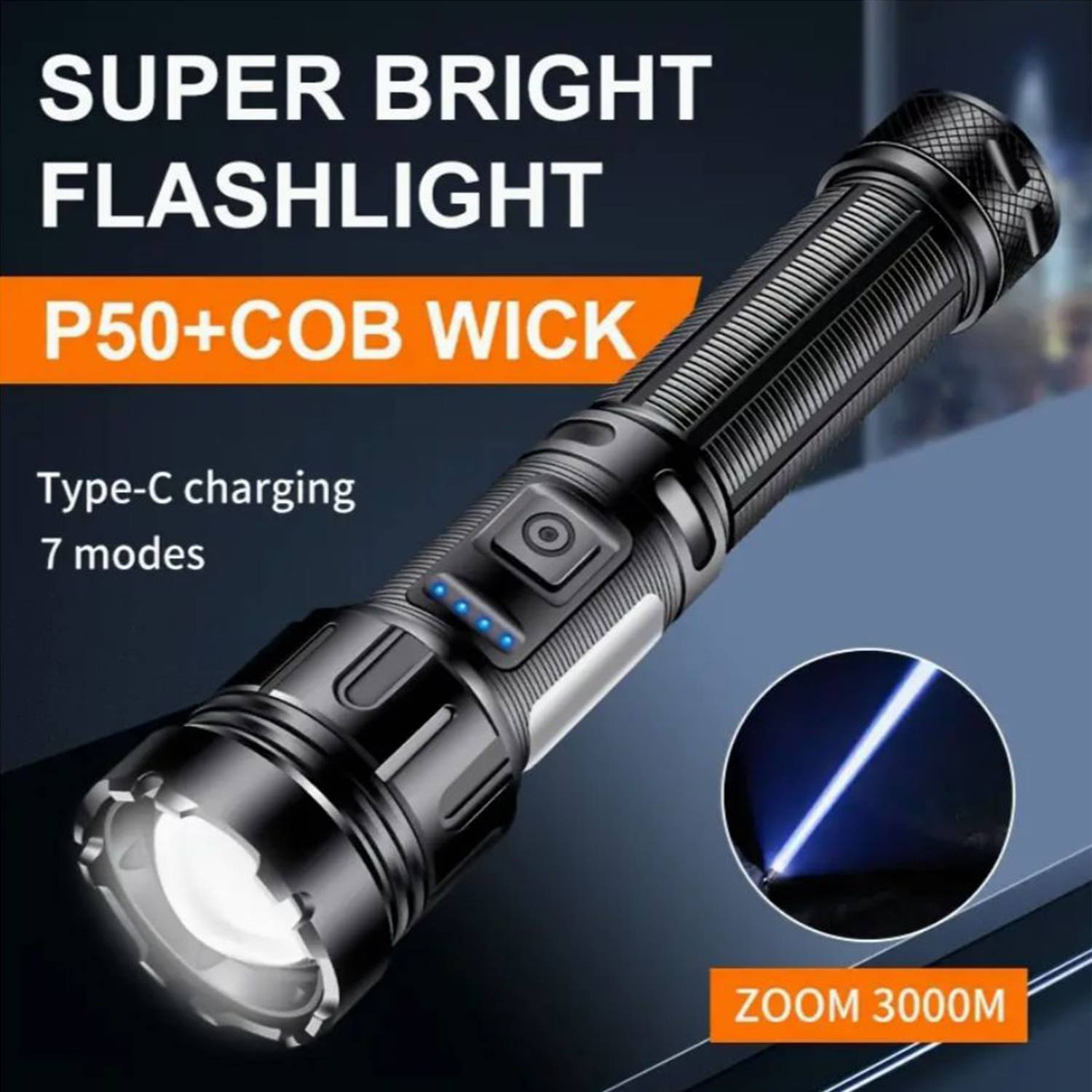 Outdoor Rechargeable LED Flashlight - Image 3