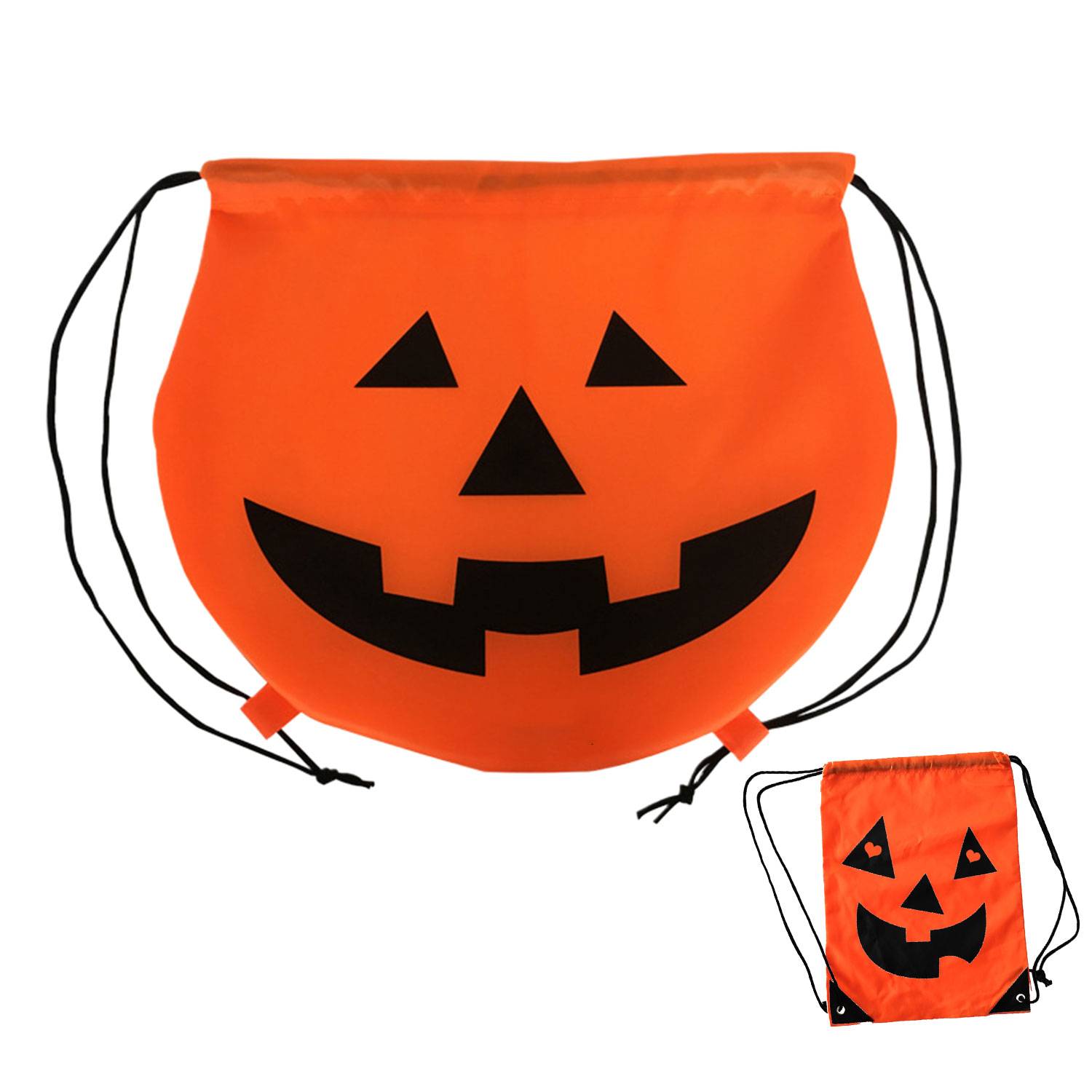 Custom Halloween Pumpkin Drawstring Bag
