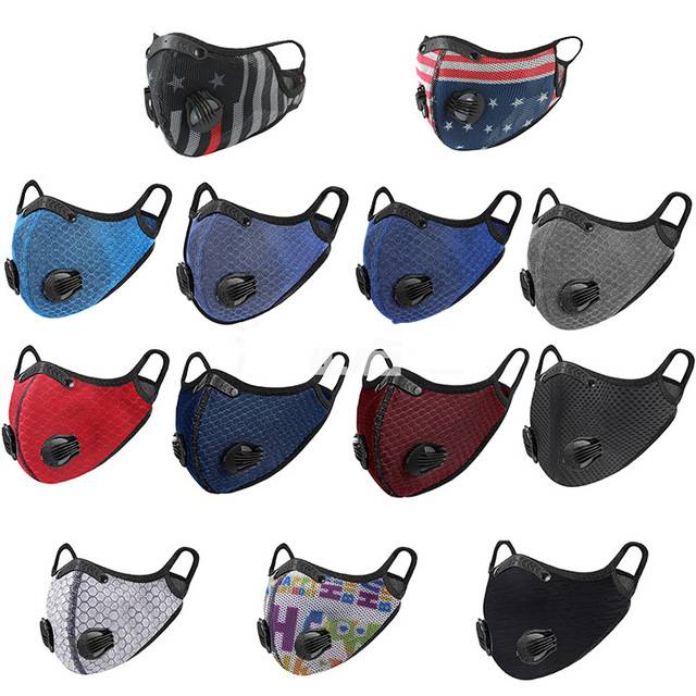 Outdoor sports cycling/breathing valve mask with filter chip