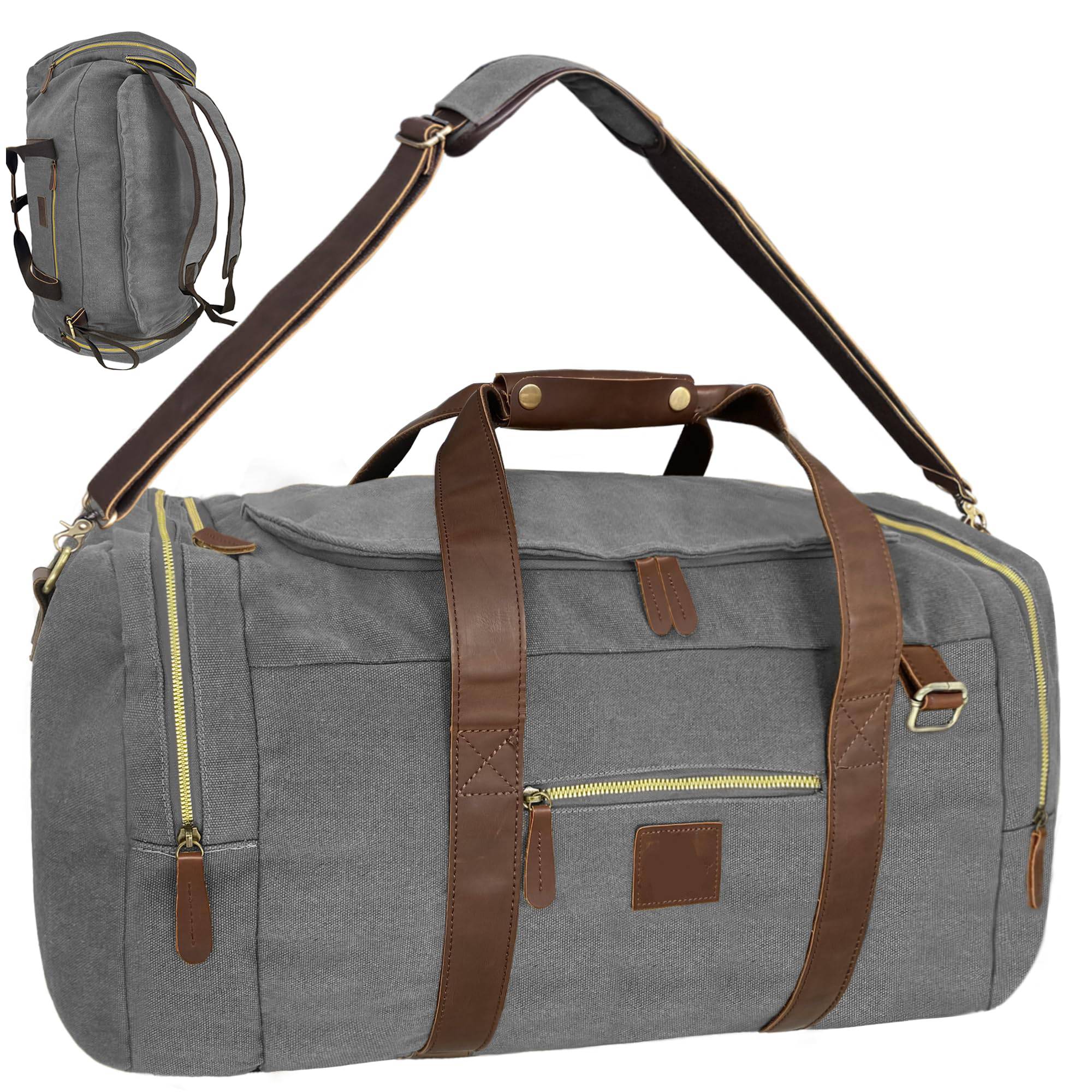 Large Capacity Canvs Backpack Duffel Bag For Travel - Image 9