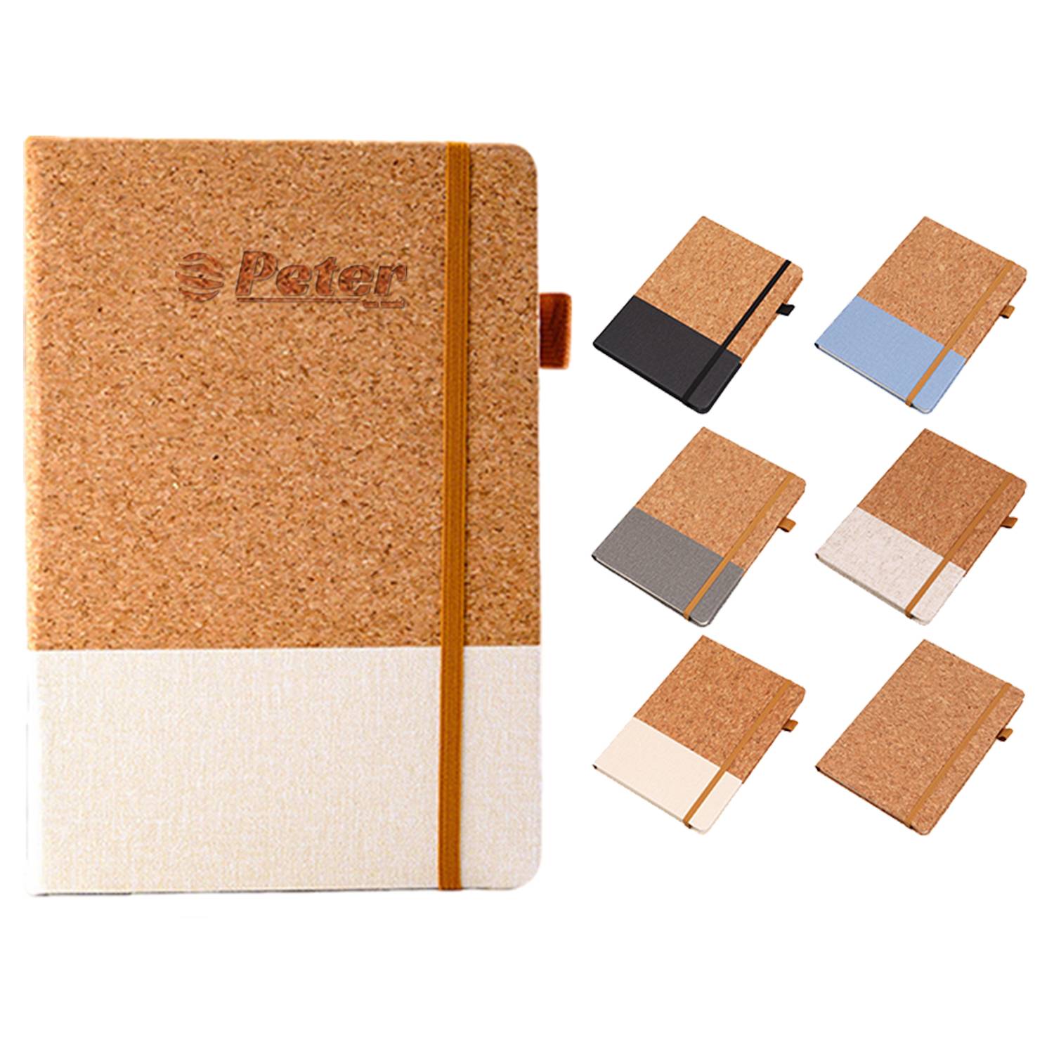 A5 Eco-Friendly PU Leather Lined Notebook