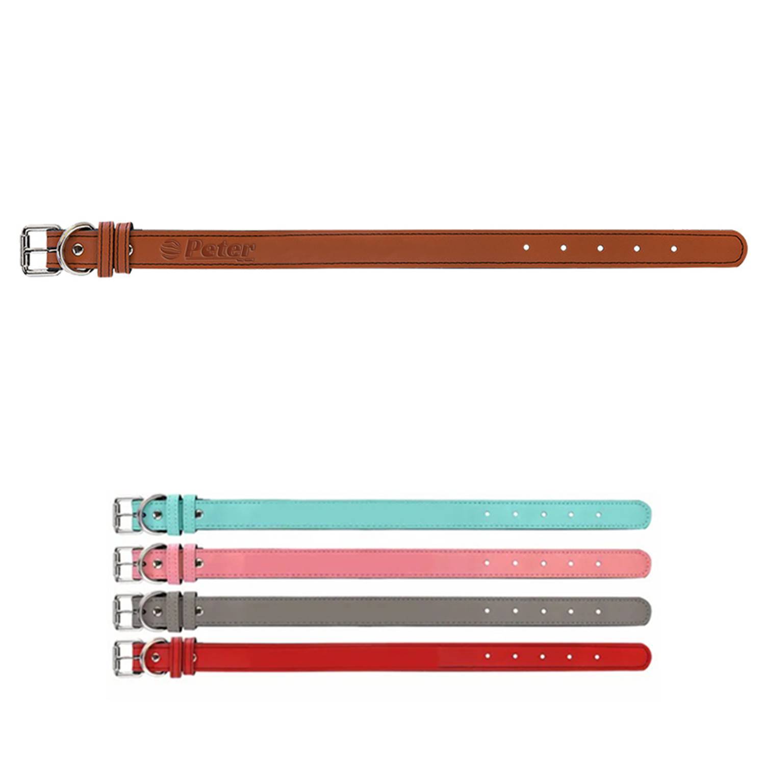 Adjustable PU Leather Pet Collar