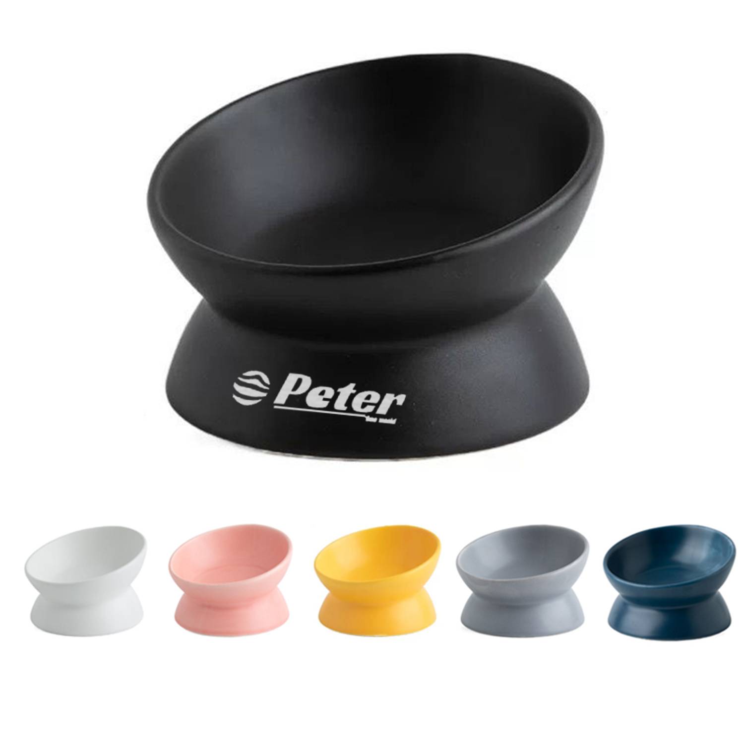 Raised Ceramic Pet Food Bowl