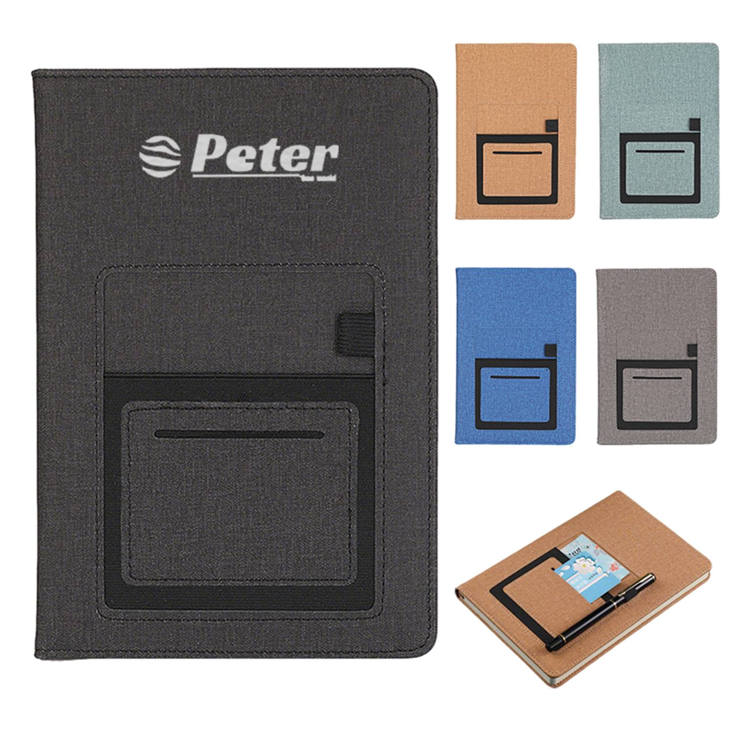 A5 PU Leather Notebook w/ Pocket