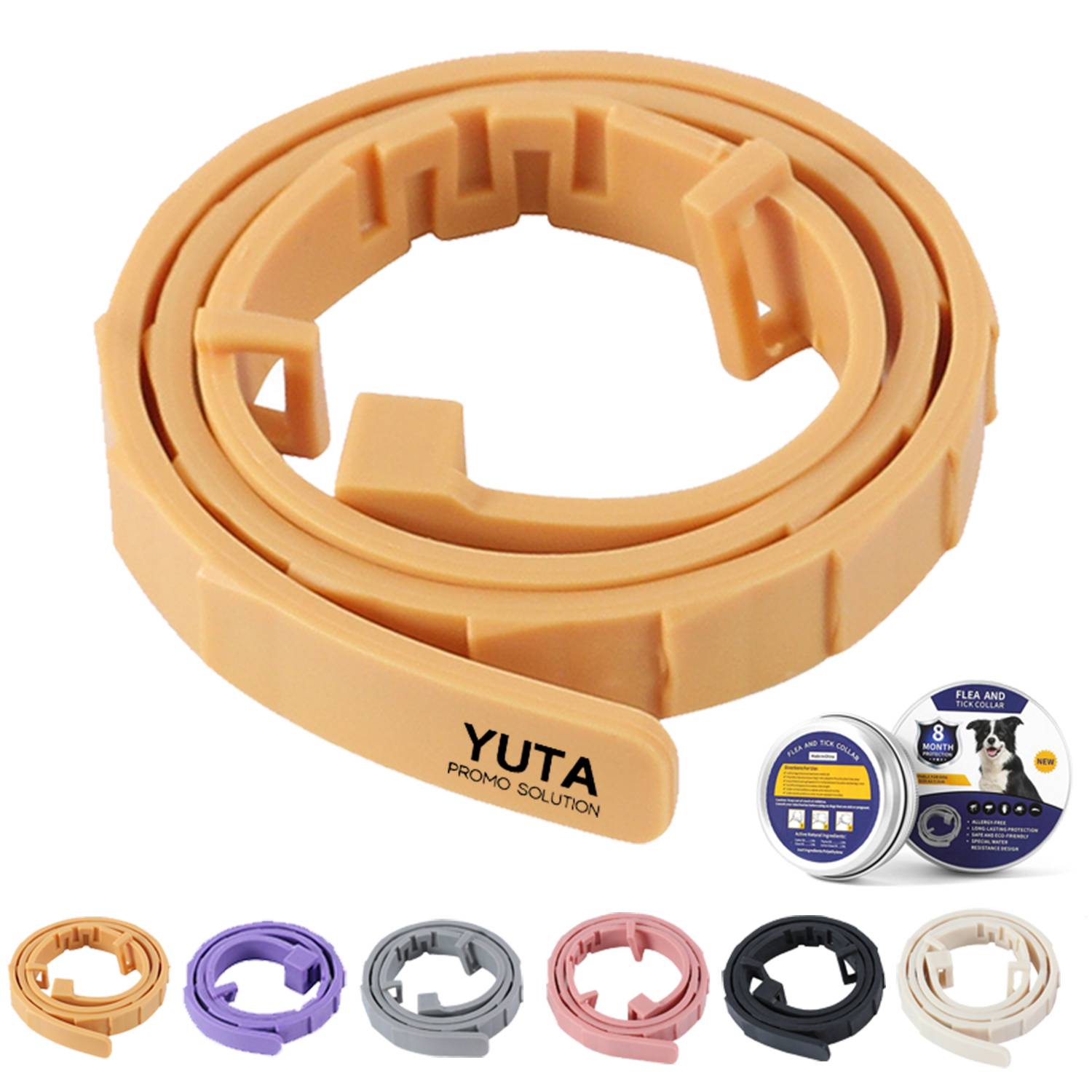 8-Month Protection Adjustable Flea Tick Control Pet Collar