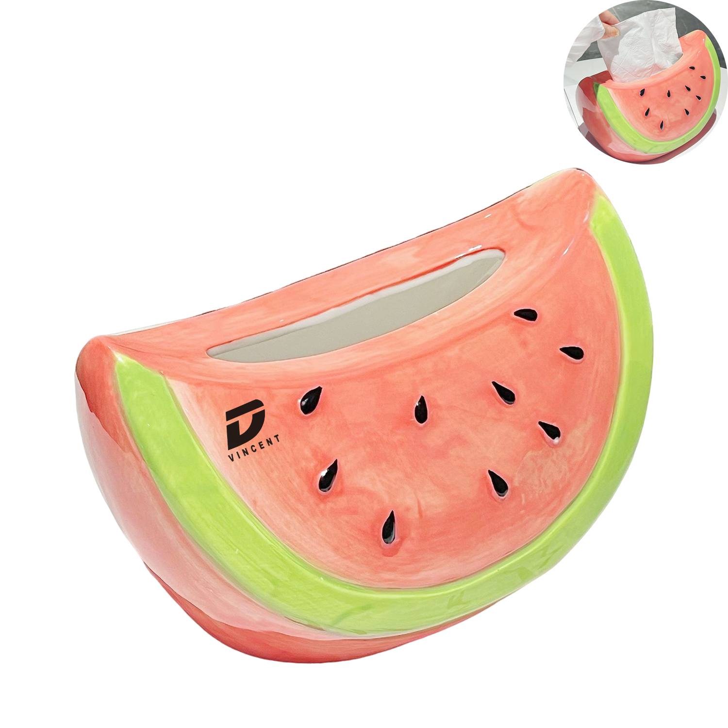Watermelon Ceramic Tissue Box