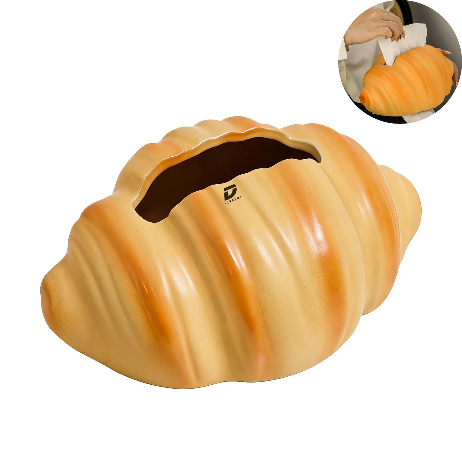Croissant Ceramic Tissue Box