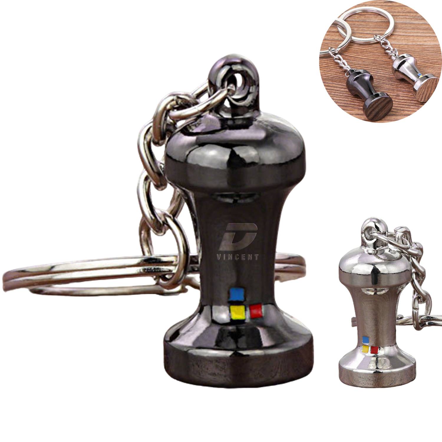 Coffee Utensil Pendant Keychain