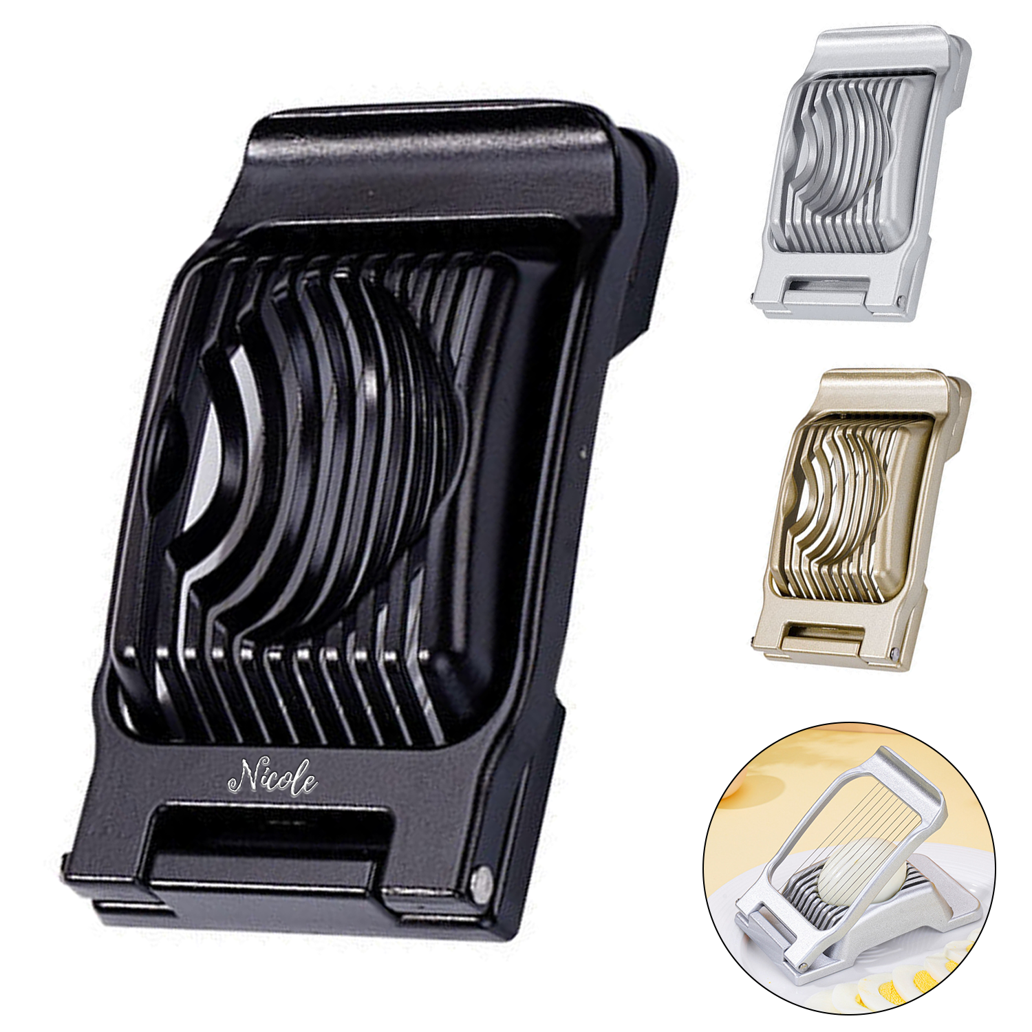 Multi-Function Aluminum Egg Slicer Kitchen Tool