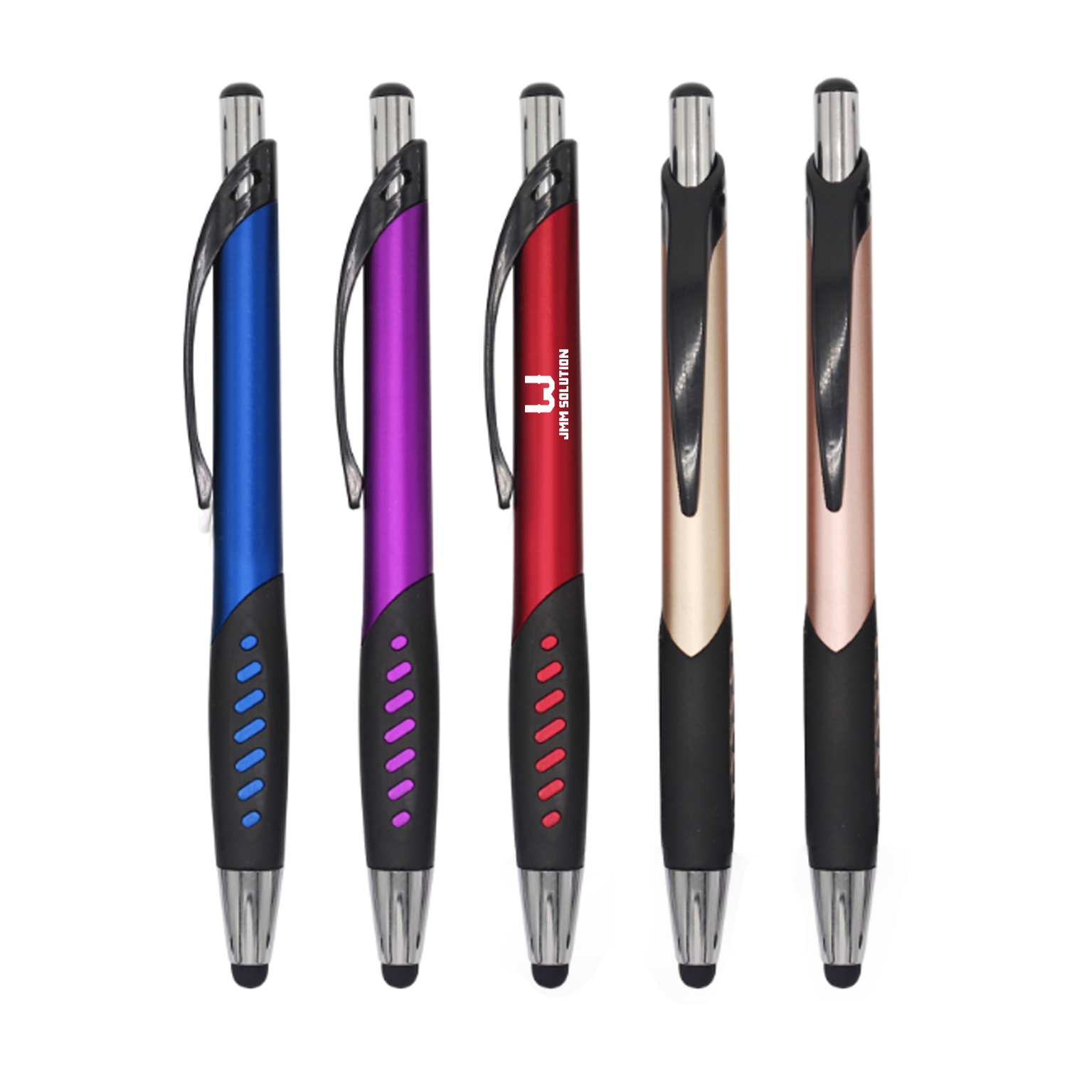 2 in 1 ABS Retractable Ballpoint Pen w/ Stylus