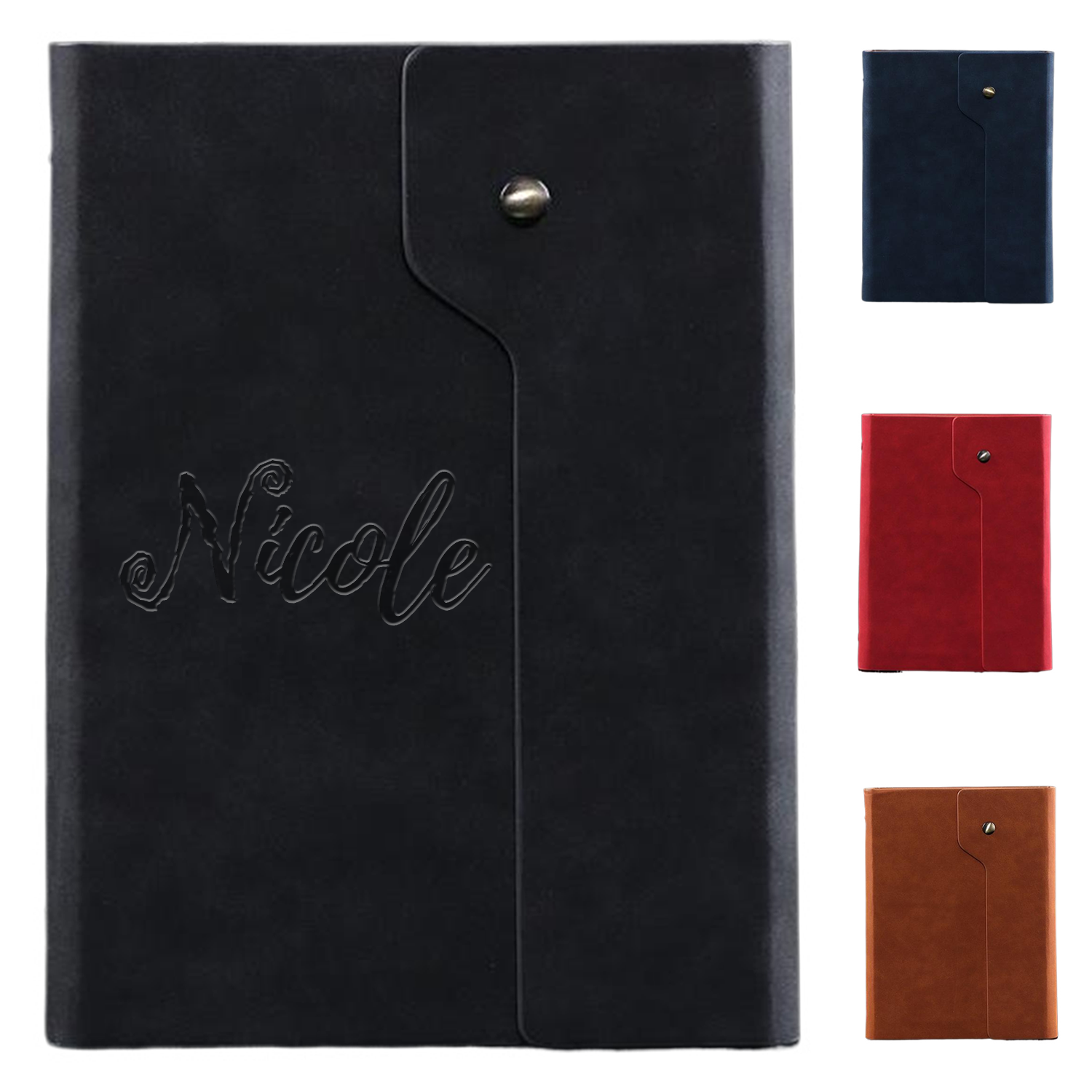 A5 PU Leather Tri-Fold Business Notebook