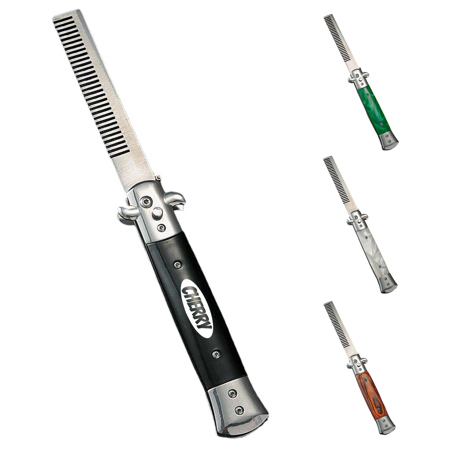 Stainless Steel Folding Comb w/ Resin Handle