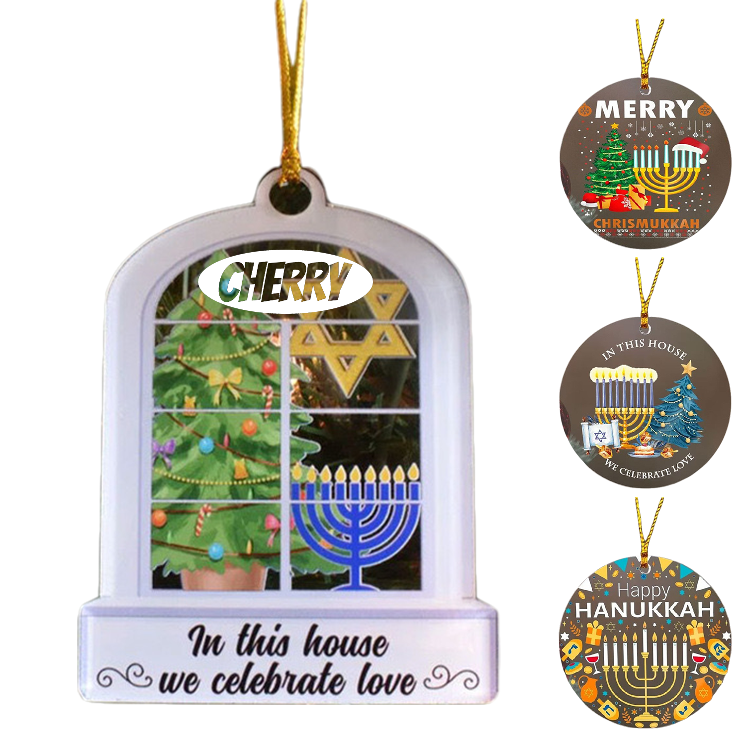Hanukkah Acrylic Hanging Ornament