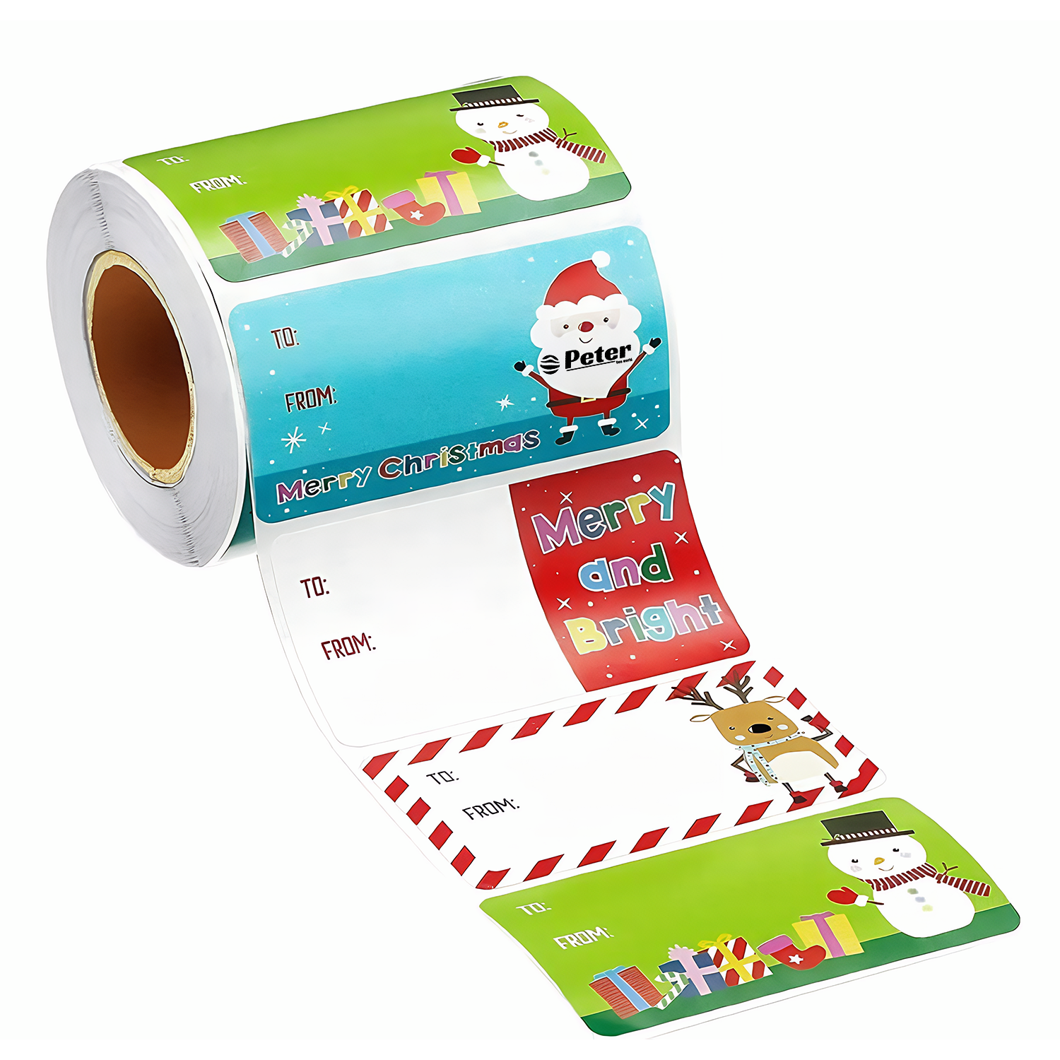 Adhesive Christmas Sticker Roll