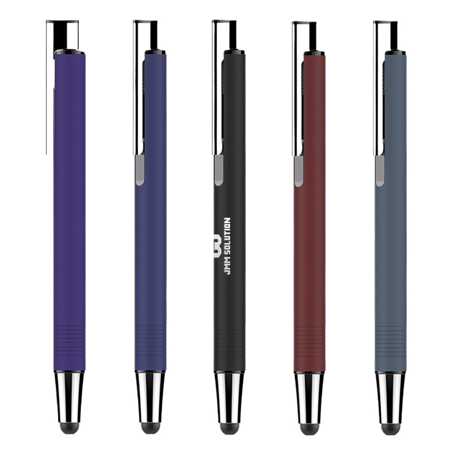 2 in 1 Aluminum Stylus Retractable Ballpoint Pen