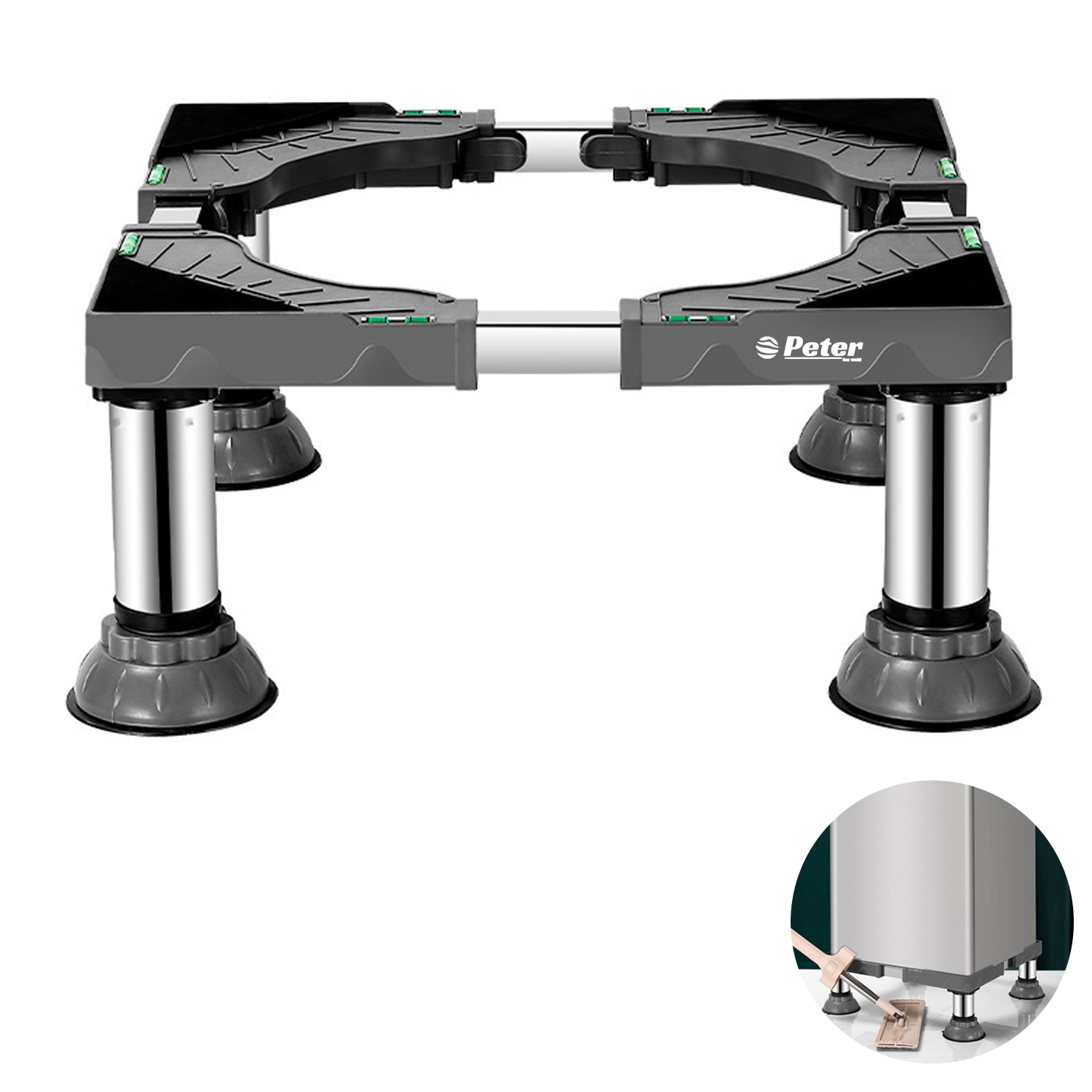 Adjustable Washing Machine Base Stand Rack