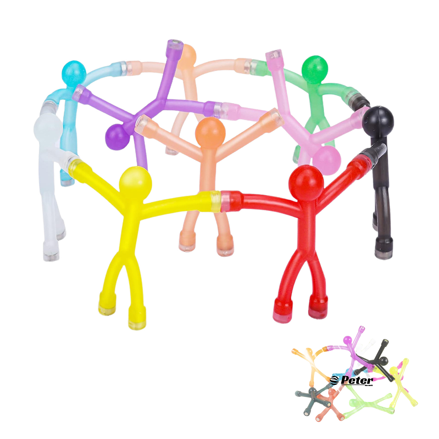 10PCS Colorful Soft Plastic Climbing Fridge Magnet Figures