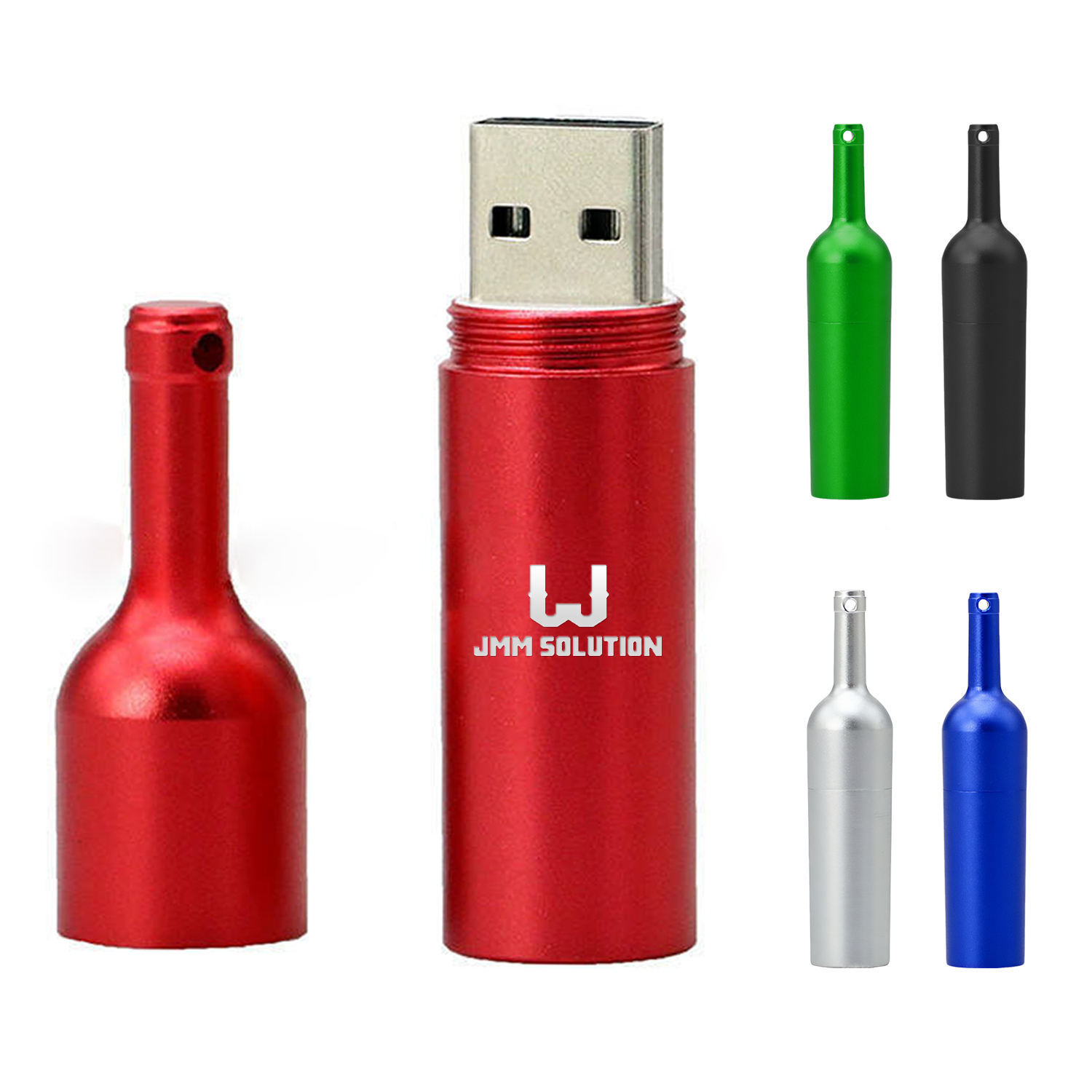 32G Metal Wine Bottle Shape USB Flash Drive