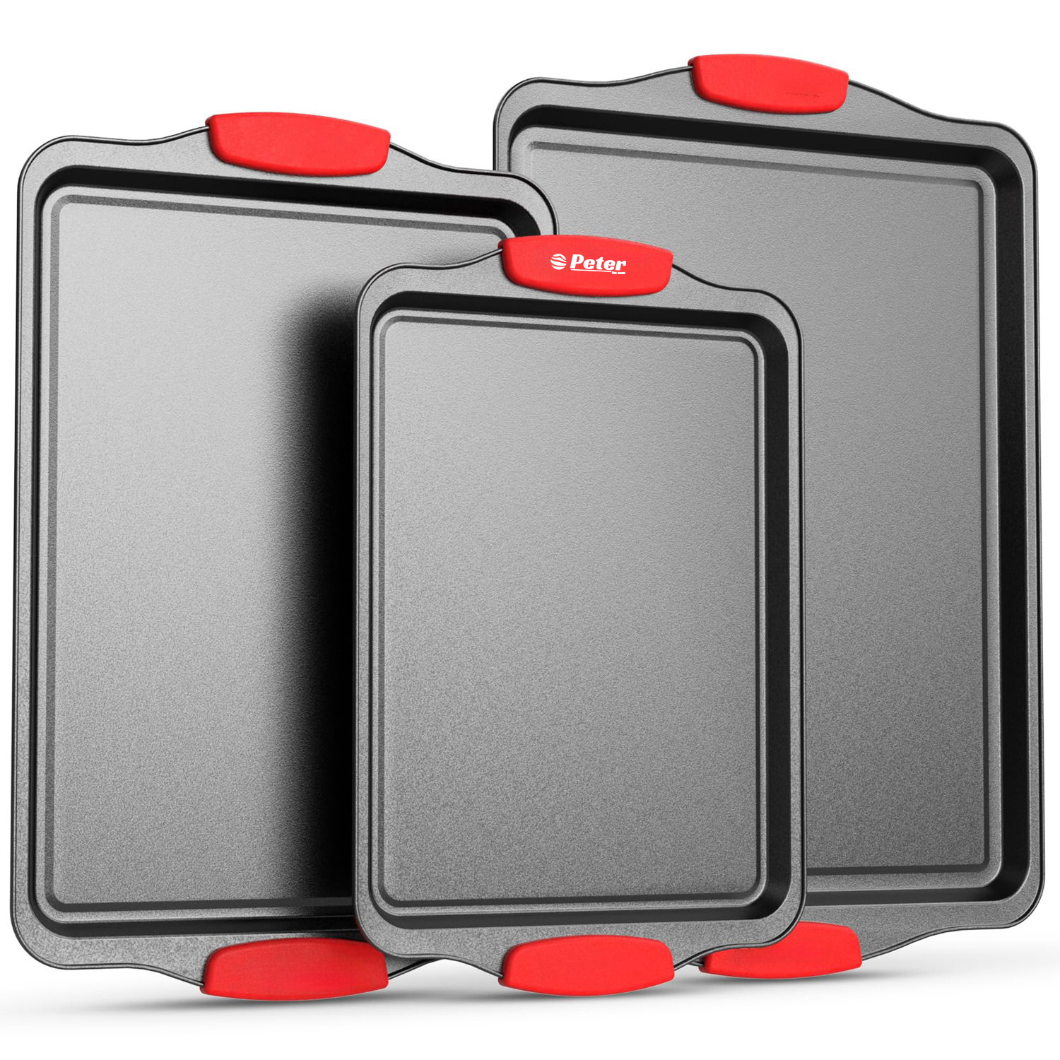 3 Piece Carbon Steel Rectangular Baking Pan Set