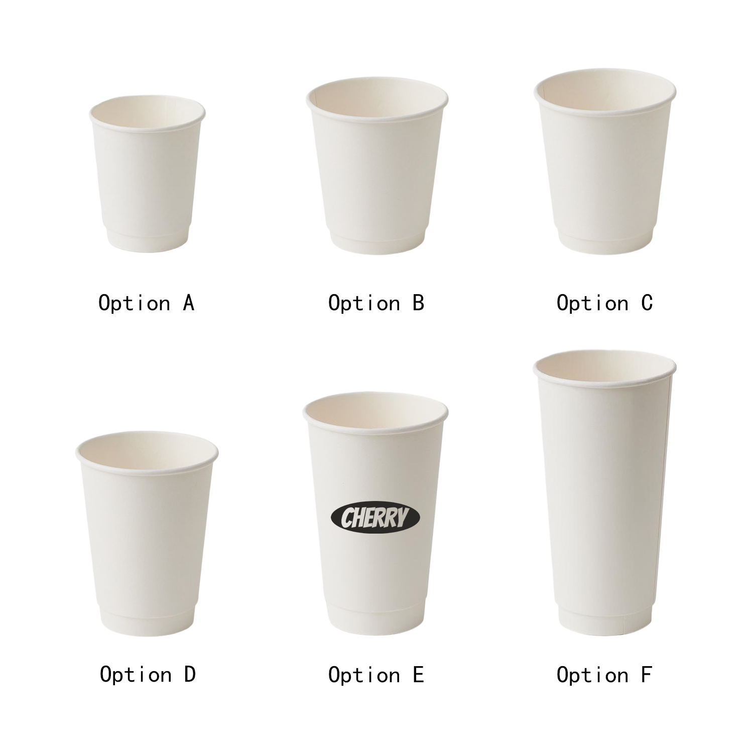 Double Layer Thick Wall Disposable Paper Cup