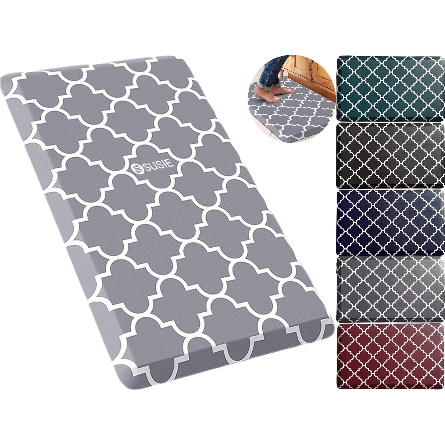 Non-Slip Waterproof PVC Bathroom Kitchen Mat