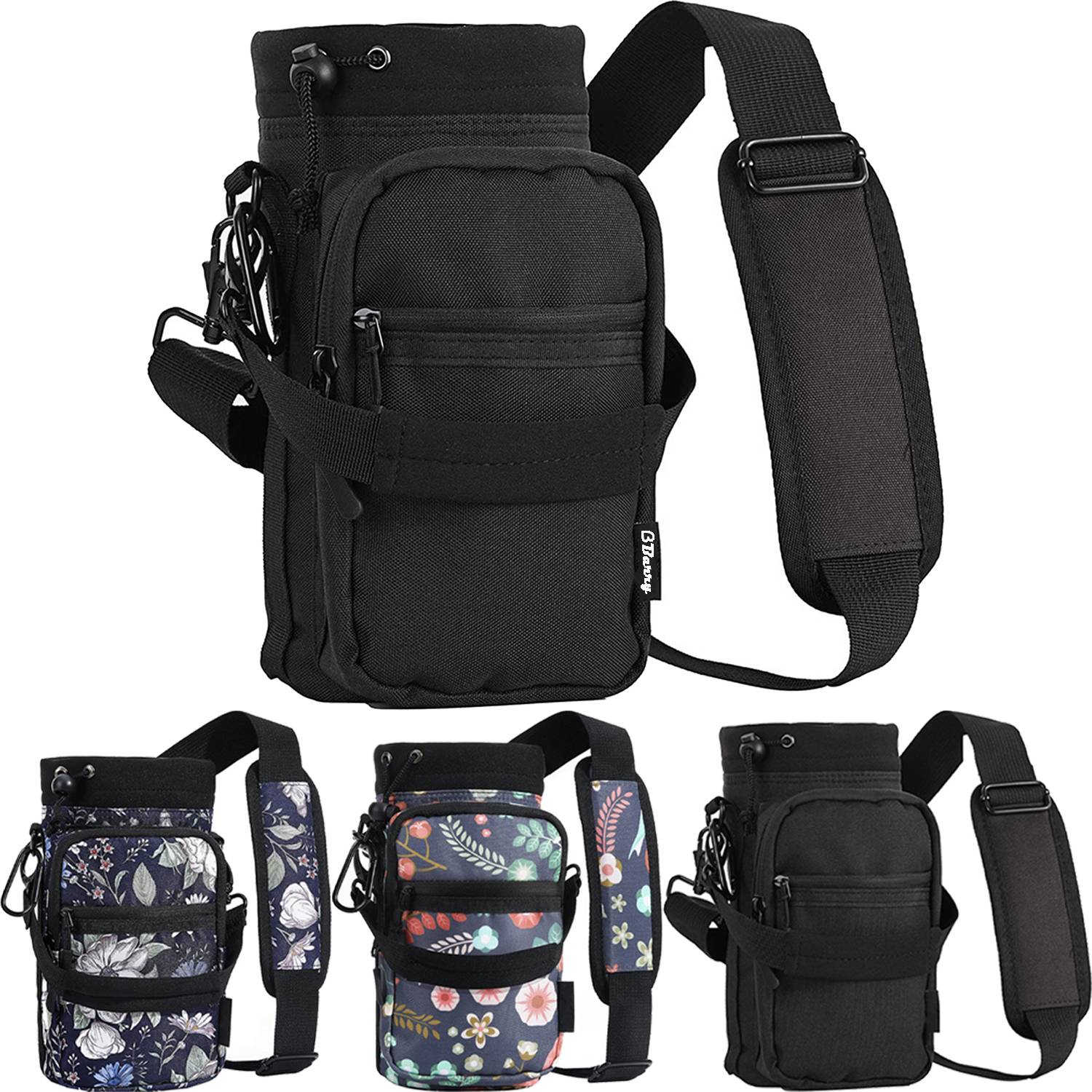 Oxford Adjustable Shoulder Strap Water Bottle Carrier Bag