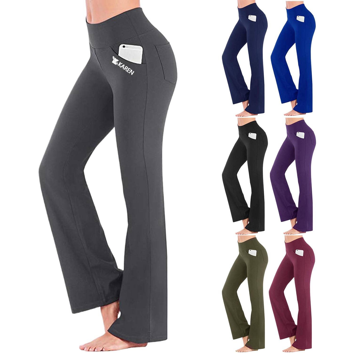 Women High-Waisted Flared Yoga Pants