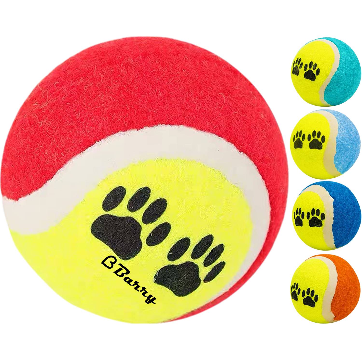 Pet Paw Print Interactive Tennis Ball Toy