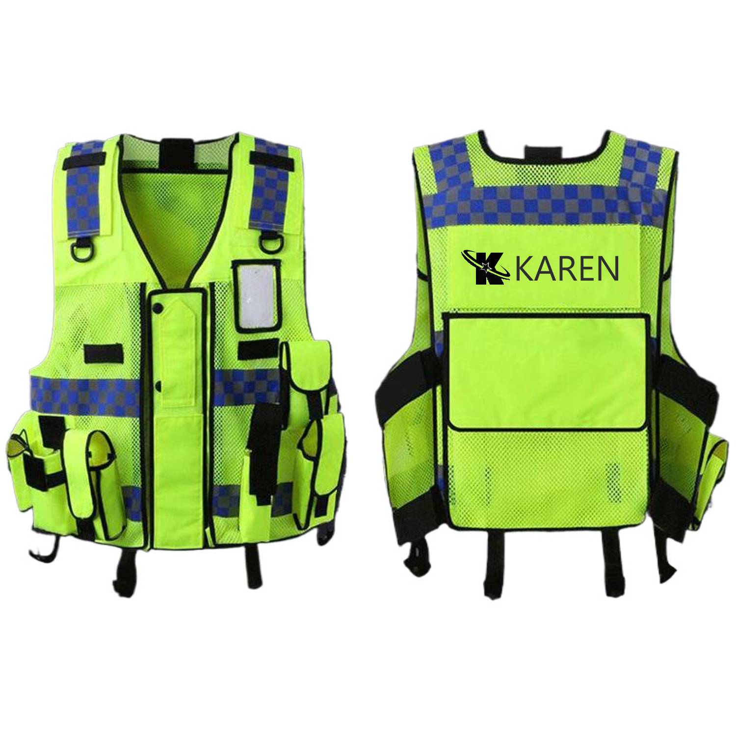Multiple Pockets High Visibility Reflective Safety Vest