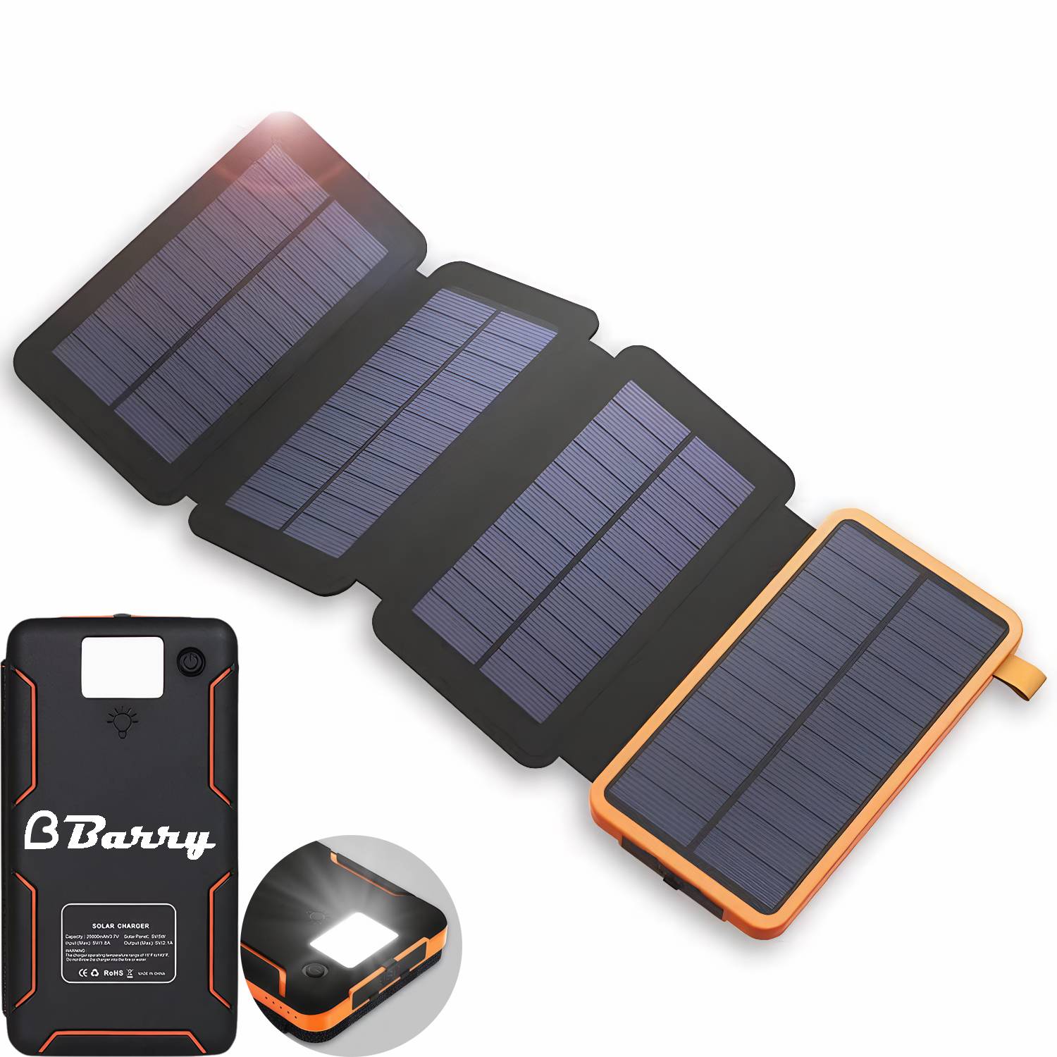 20000mAh Multi Functional Foldable Solar Power Bank