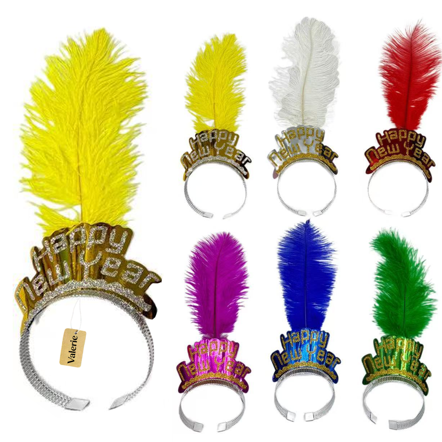 Happy New Year Feather Headband