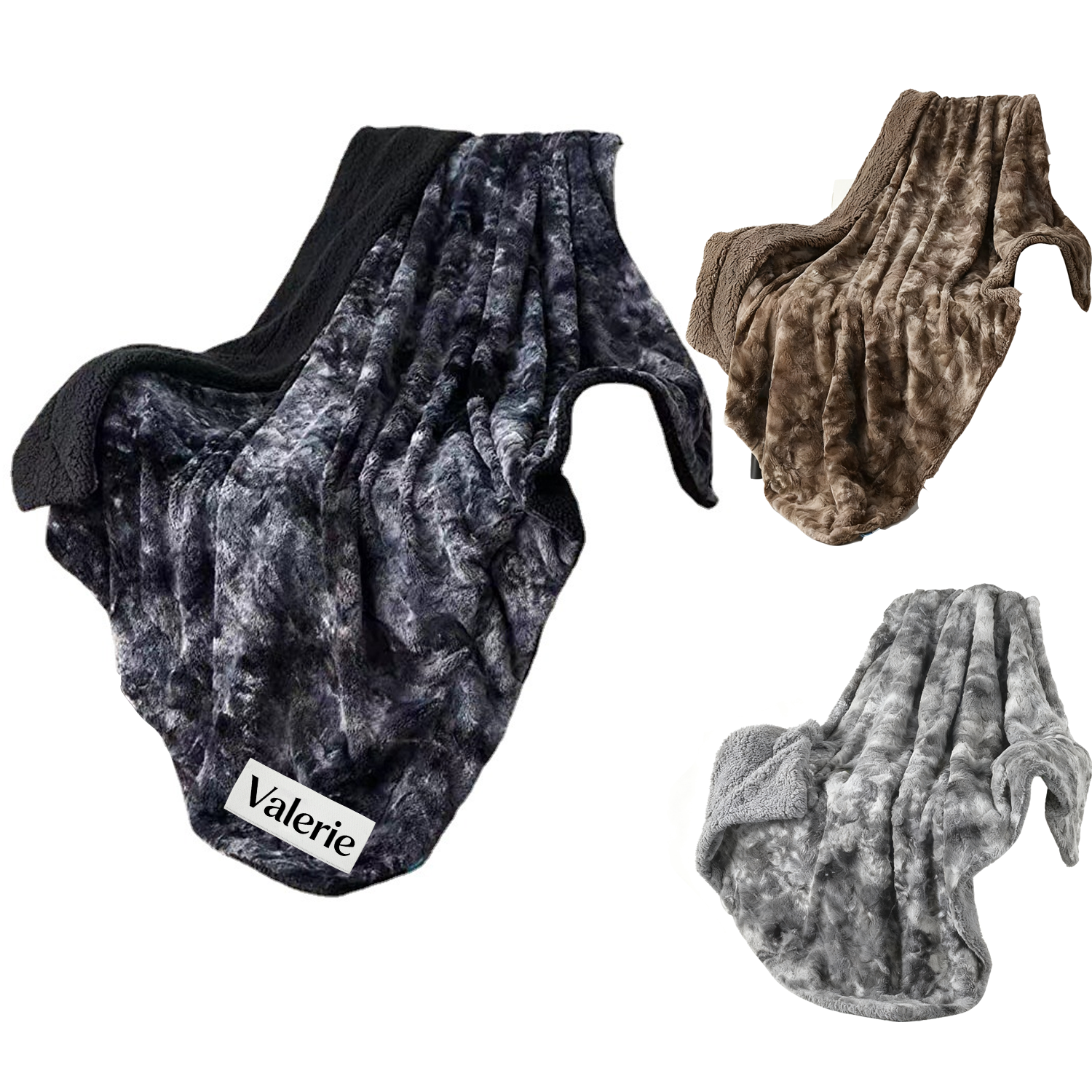 Winter Tie-Dye Polyester Blanket