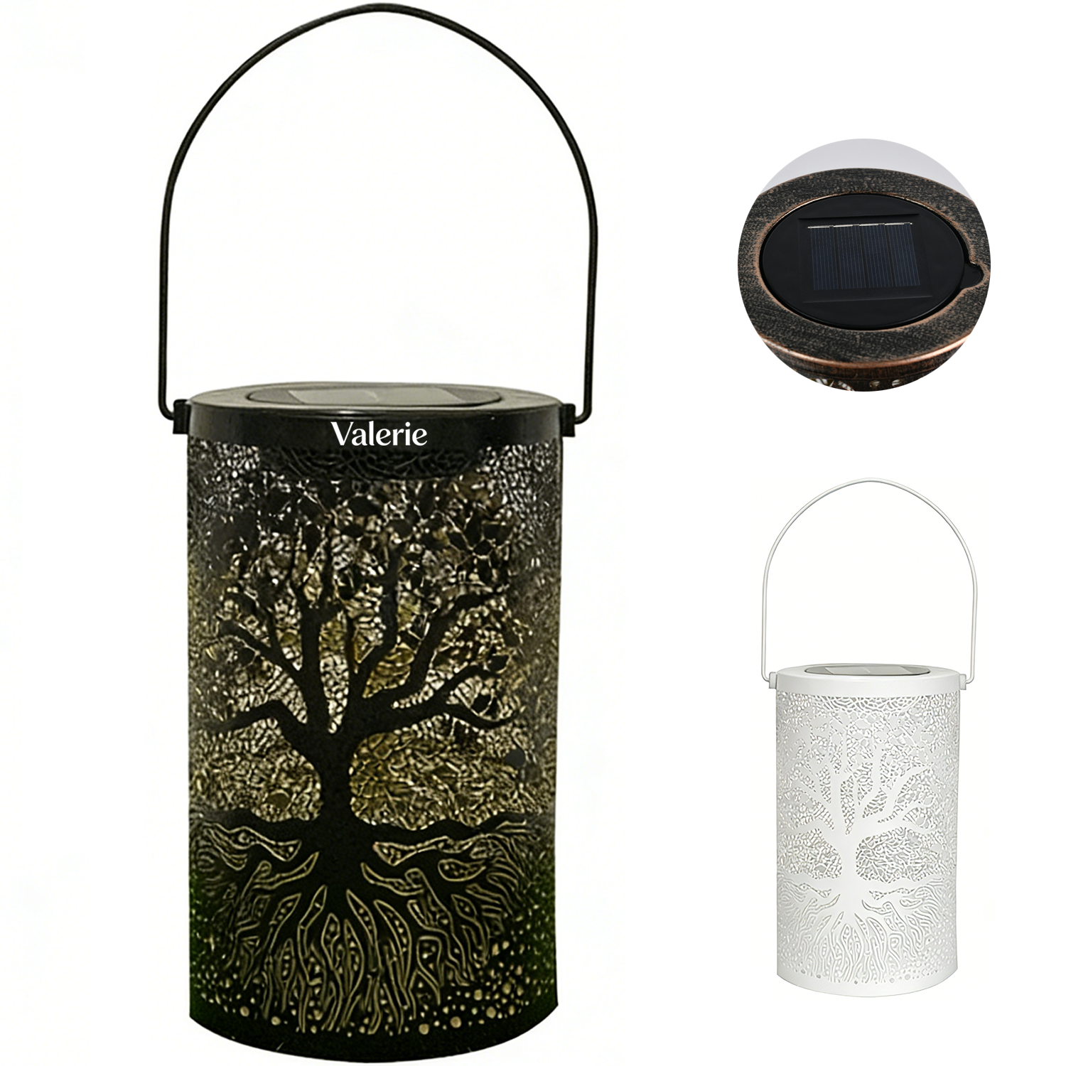 Solar Energy Light Retro Hollow Lantern