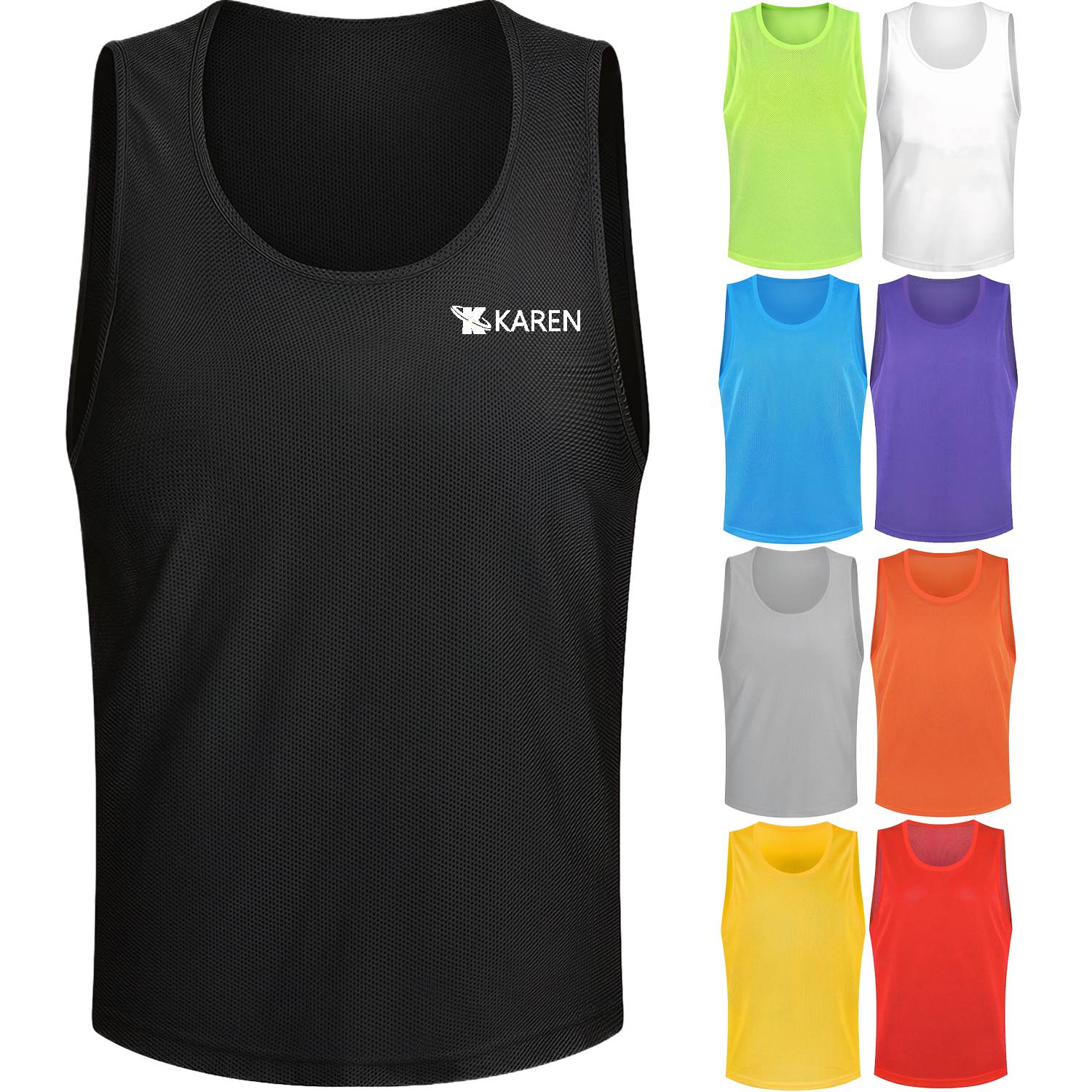 Soccer Training Jerseys Mesh Sleeveless Vest