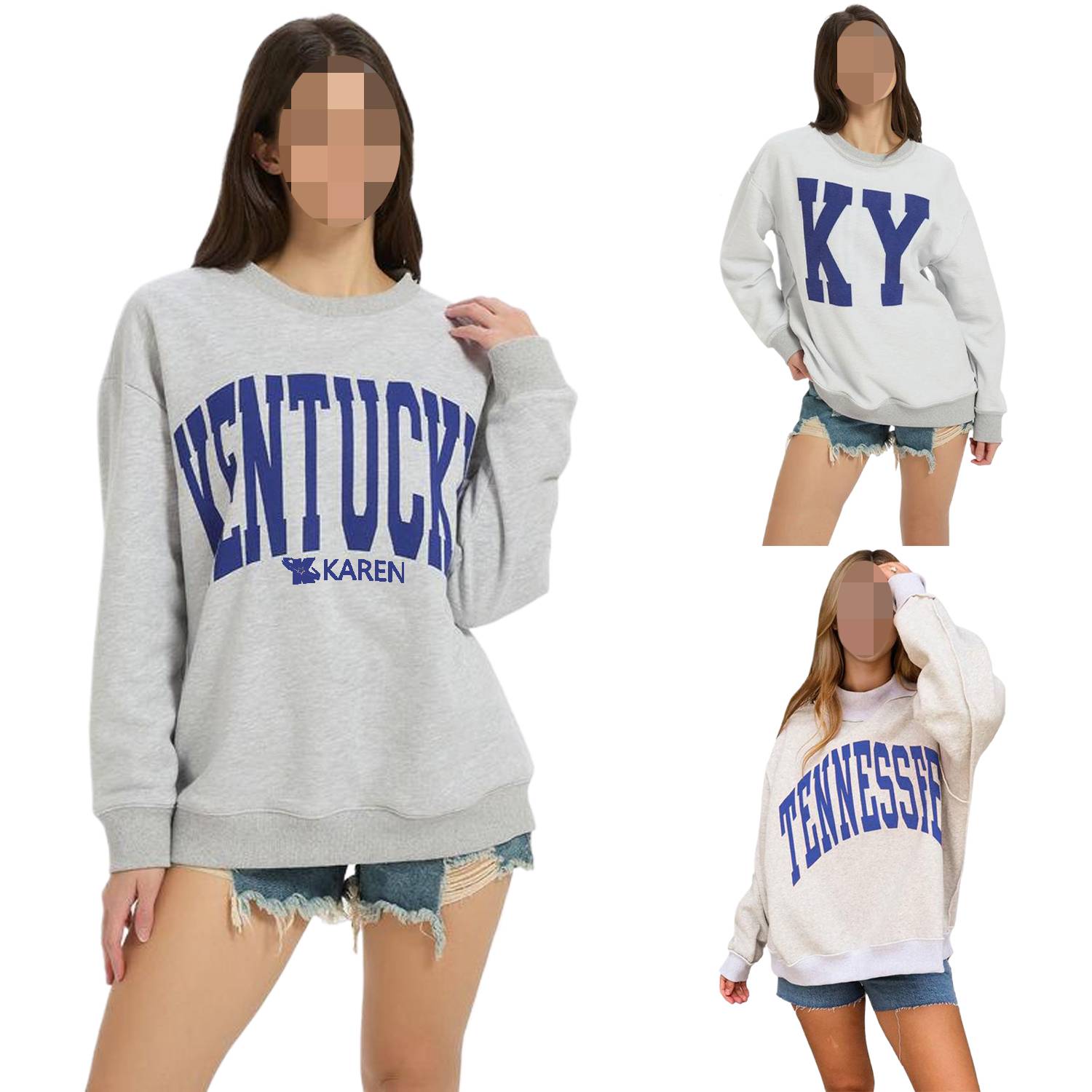 Custom Double-Sided Printed Reversible Sweatshirt