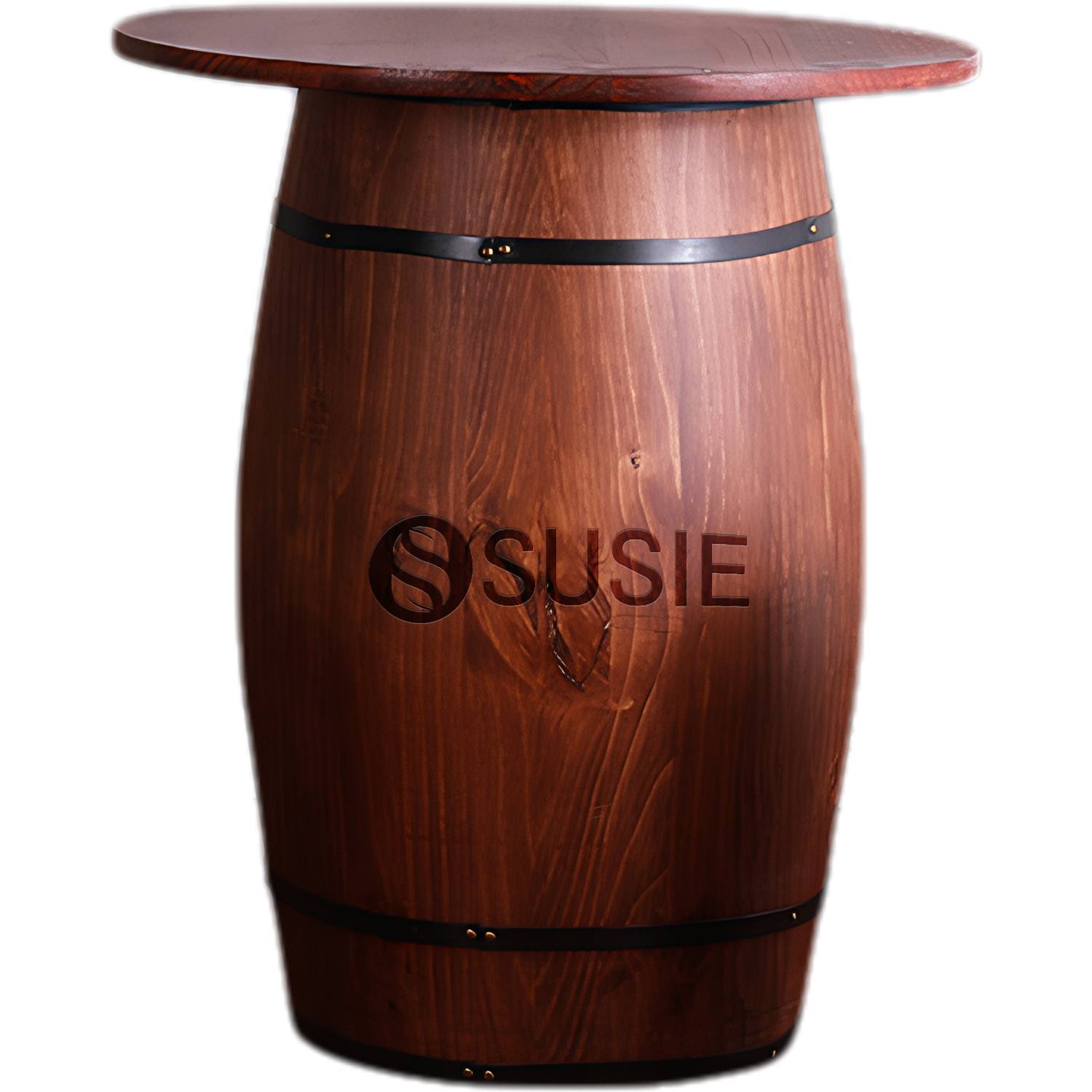 Repurposed Oak Barrel Table