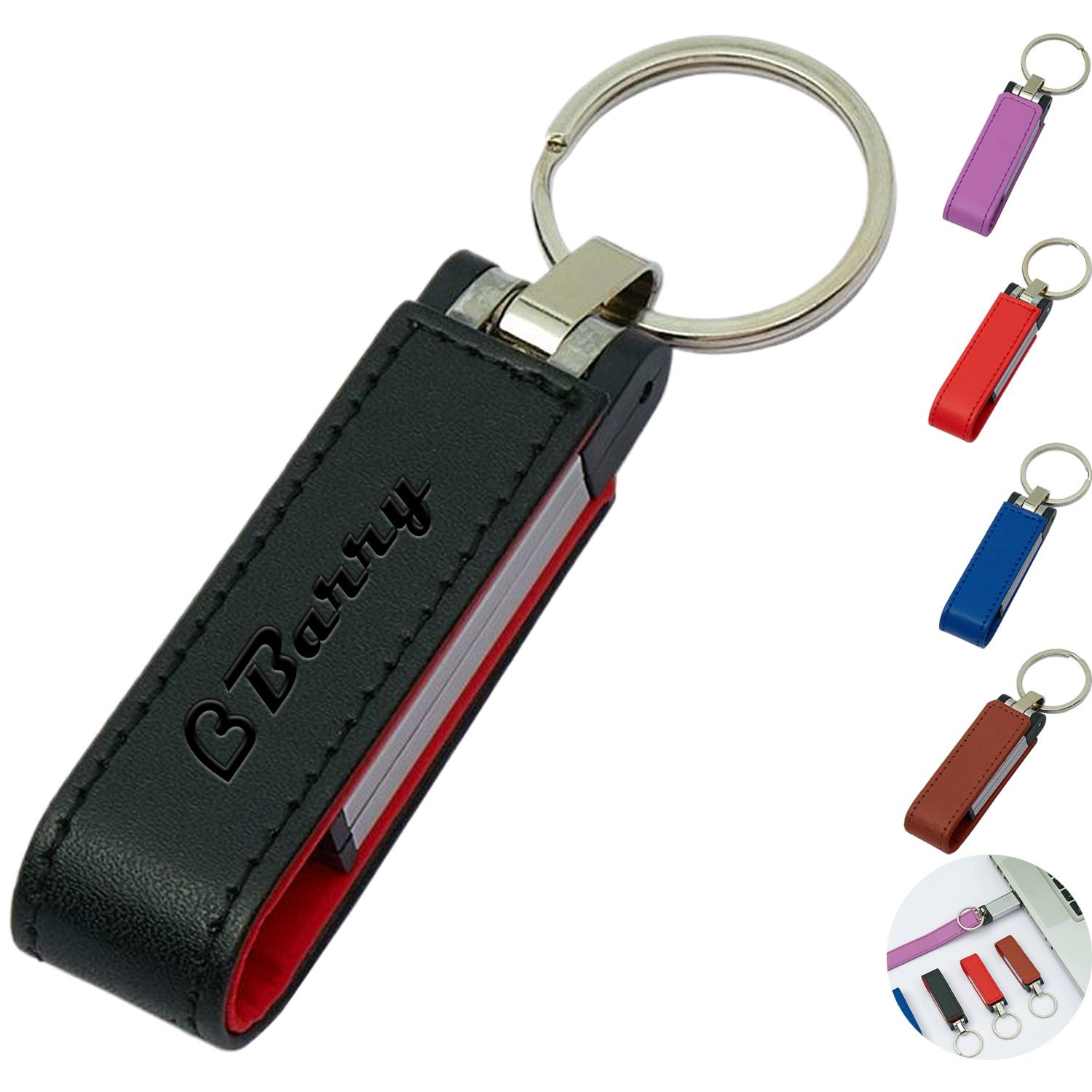 32GB PU Leather USB Flash Drive
