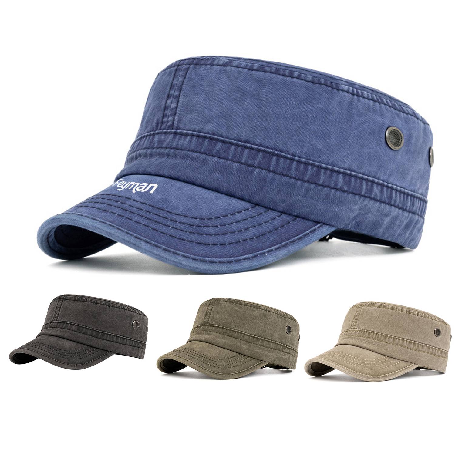 Cotton Breathable Flat Top Cap
