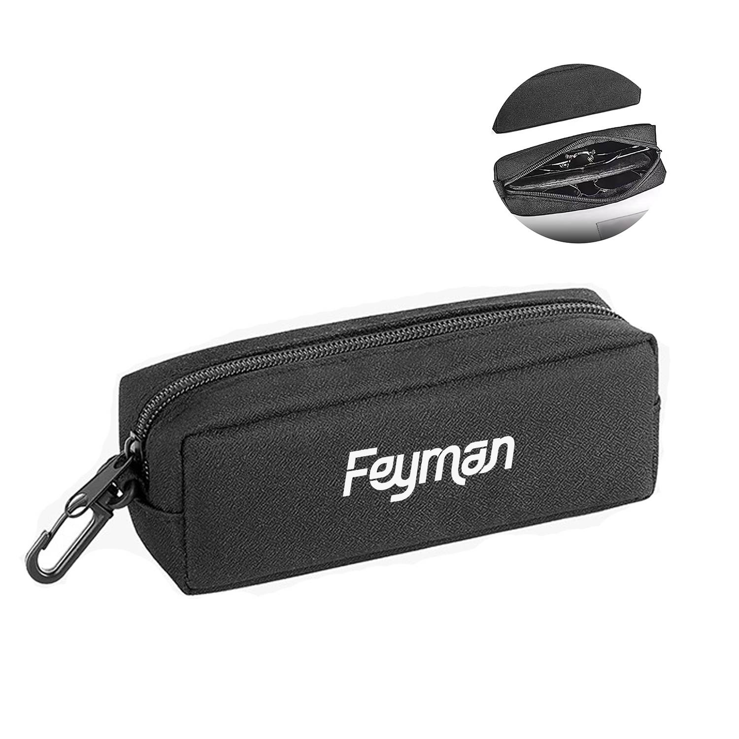 Oxford Double Layer Eyeglass Pouch w/ Zipper