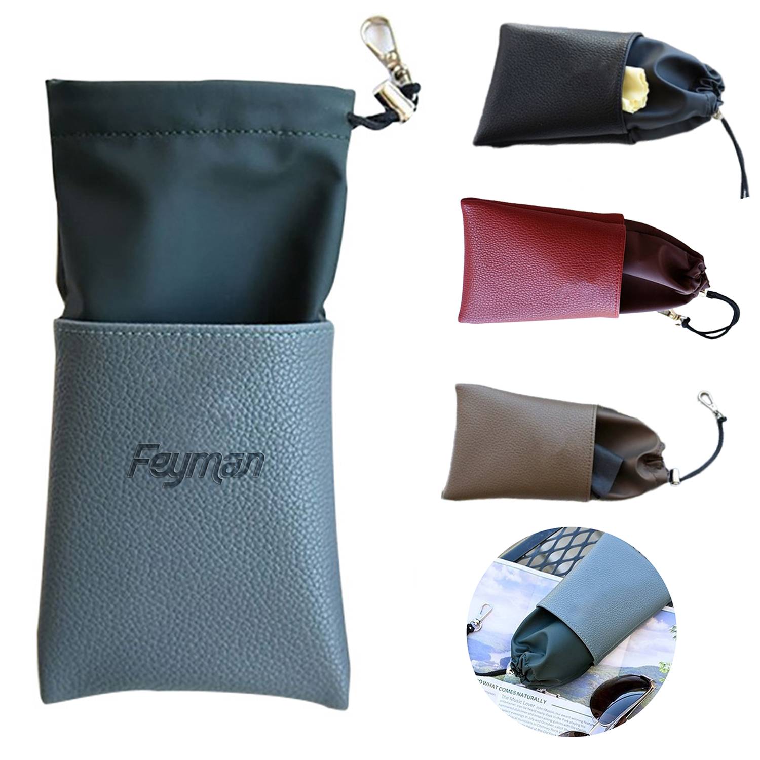 PU Leather Sunglasses Pouch
