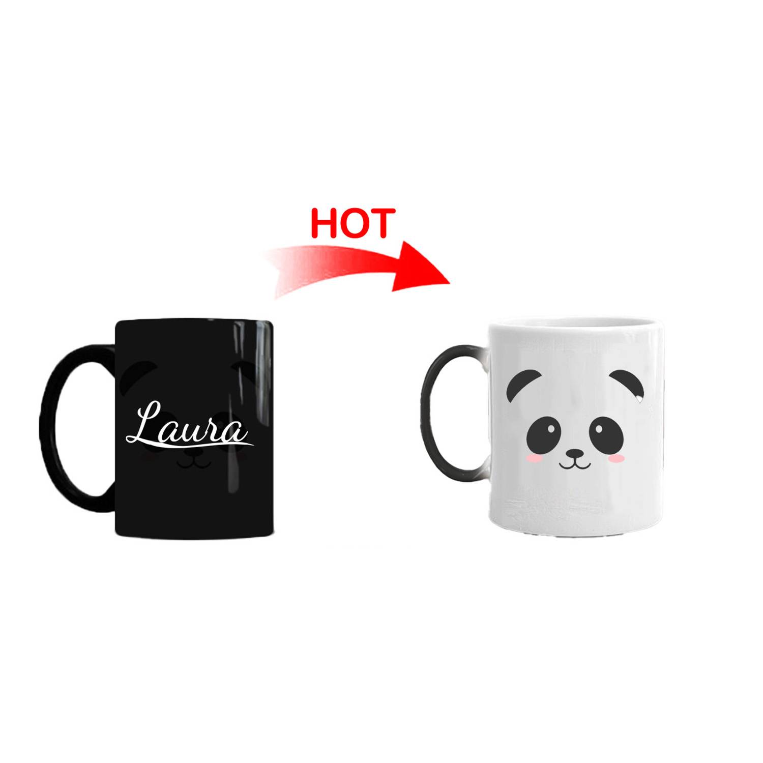 10oz Panda Color Changing Ceramic Coffee Mug