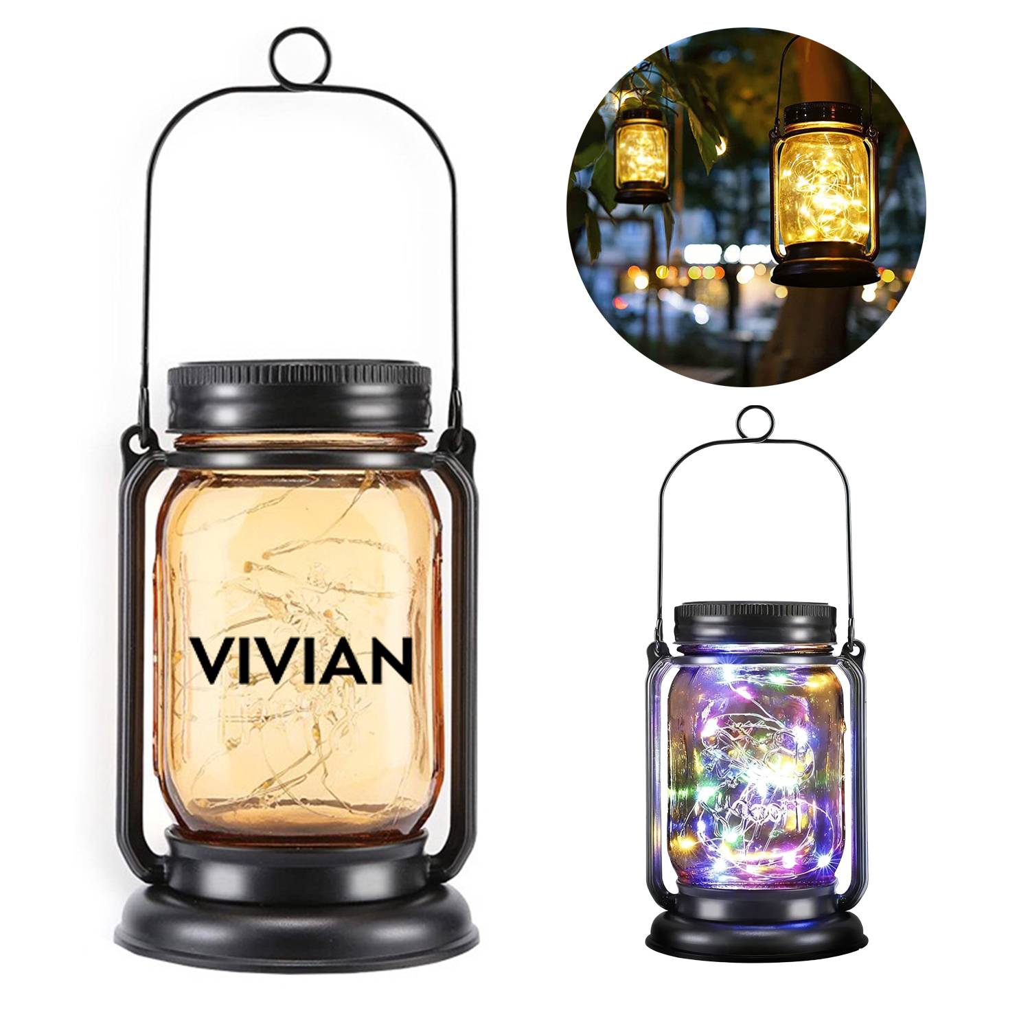 Outdoor Mason Jar Solar Lamp