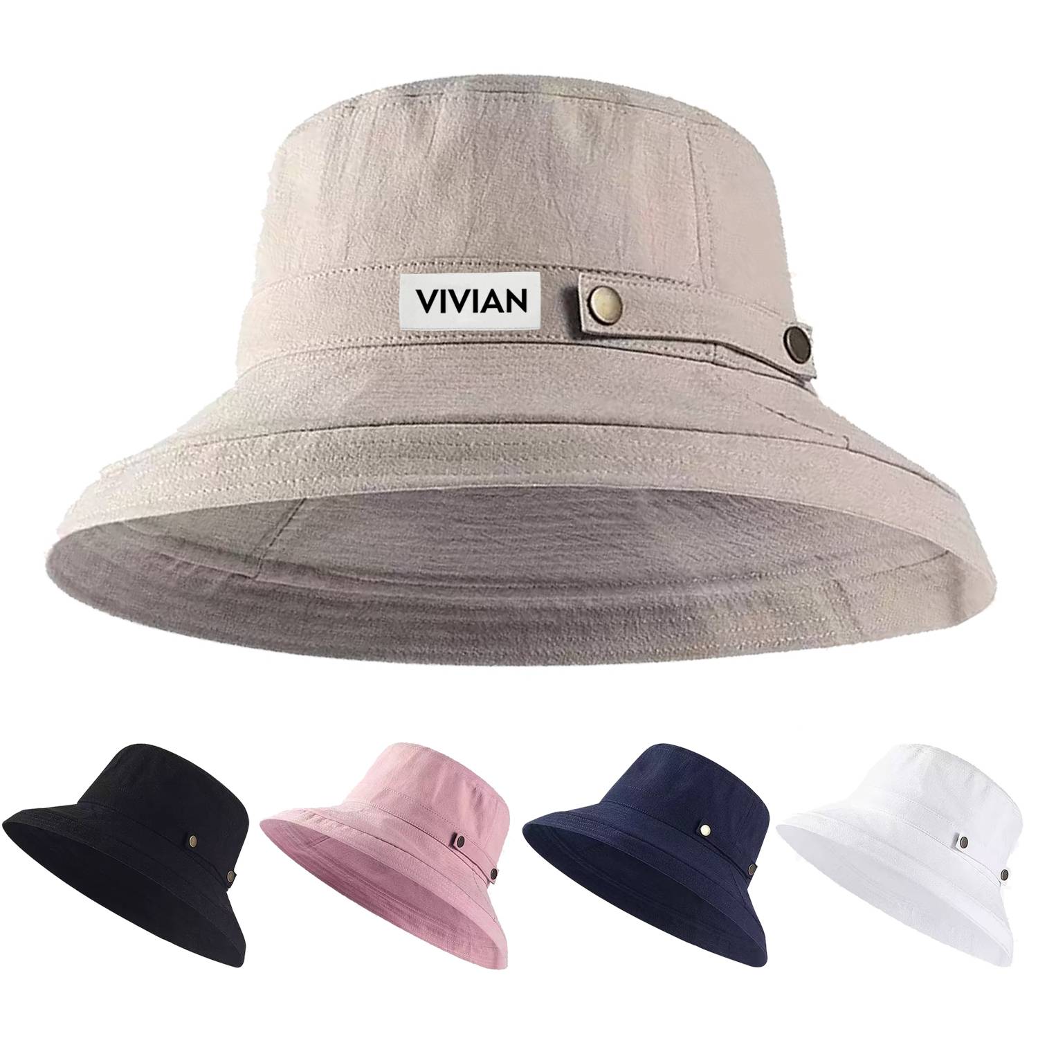Women Wide Brim Cotton Hat