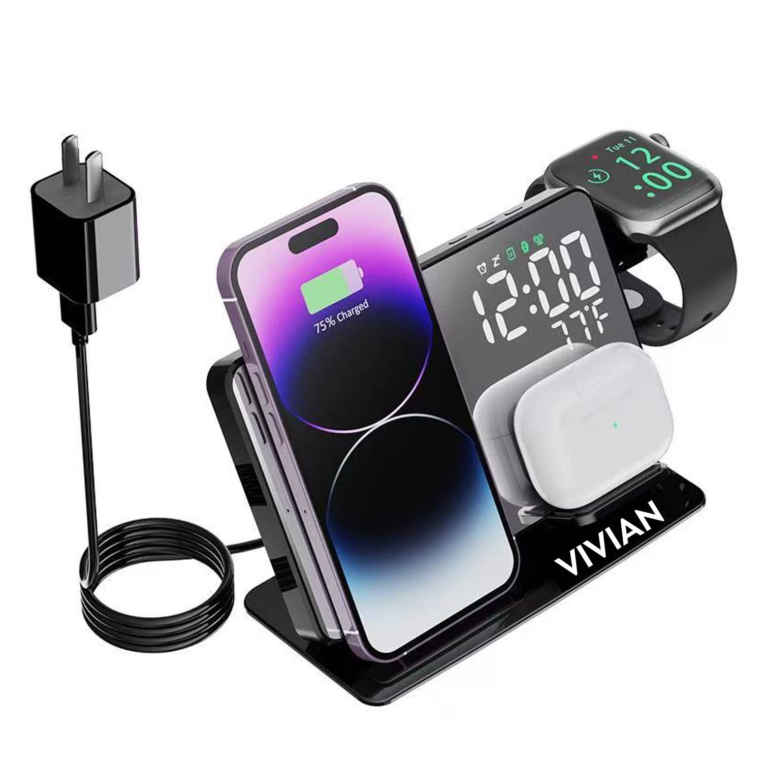 4 in 1 Wireless Charger & Clock