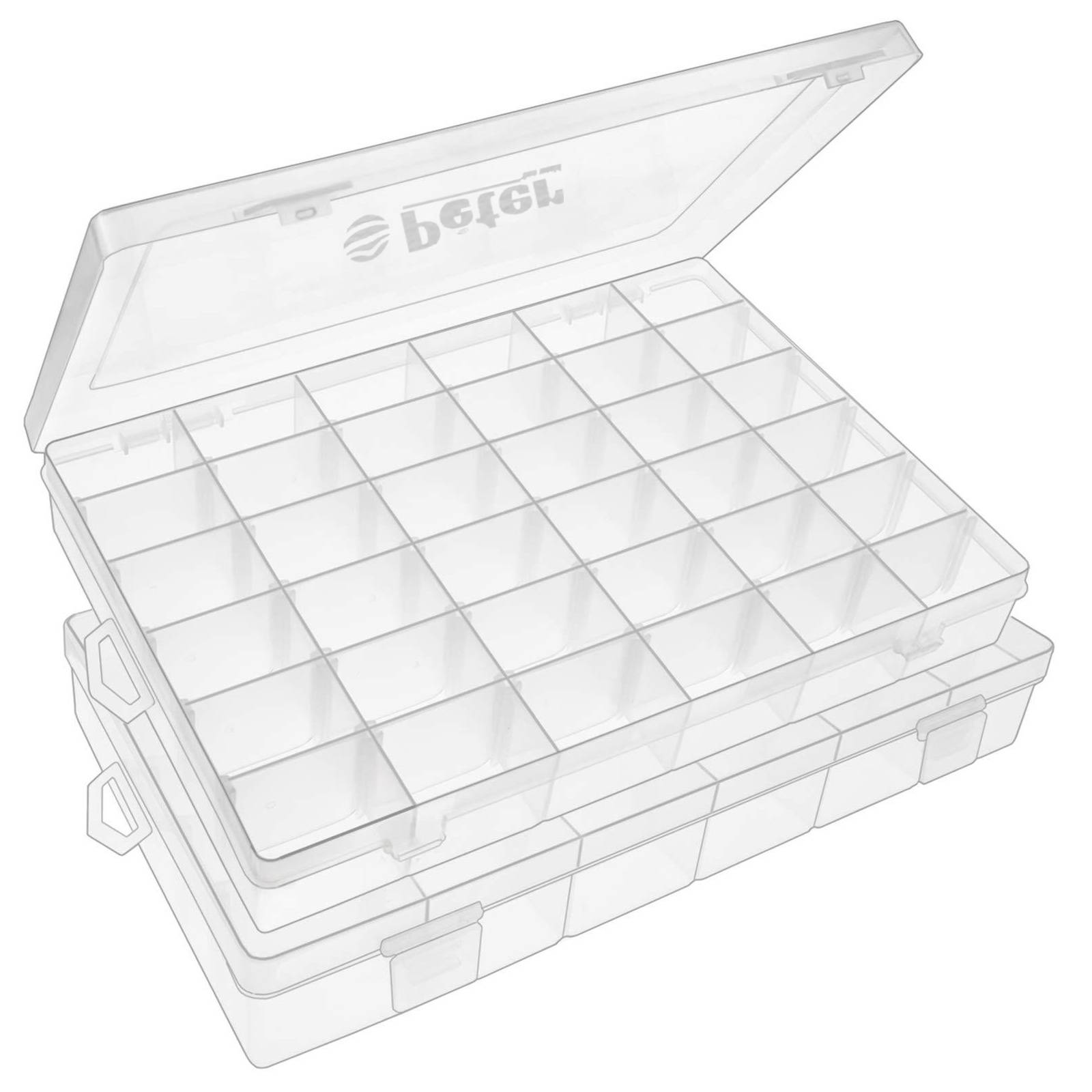 36 Grid Clear Plastic Storage Box Organizer