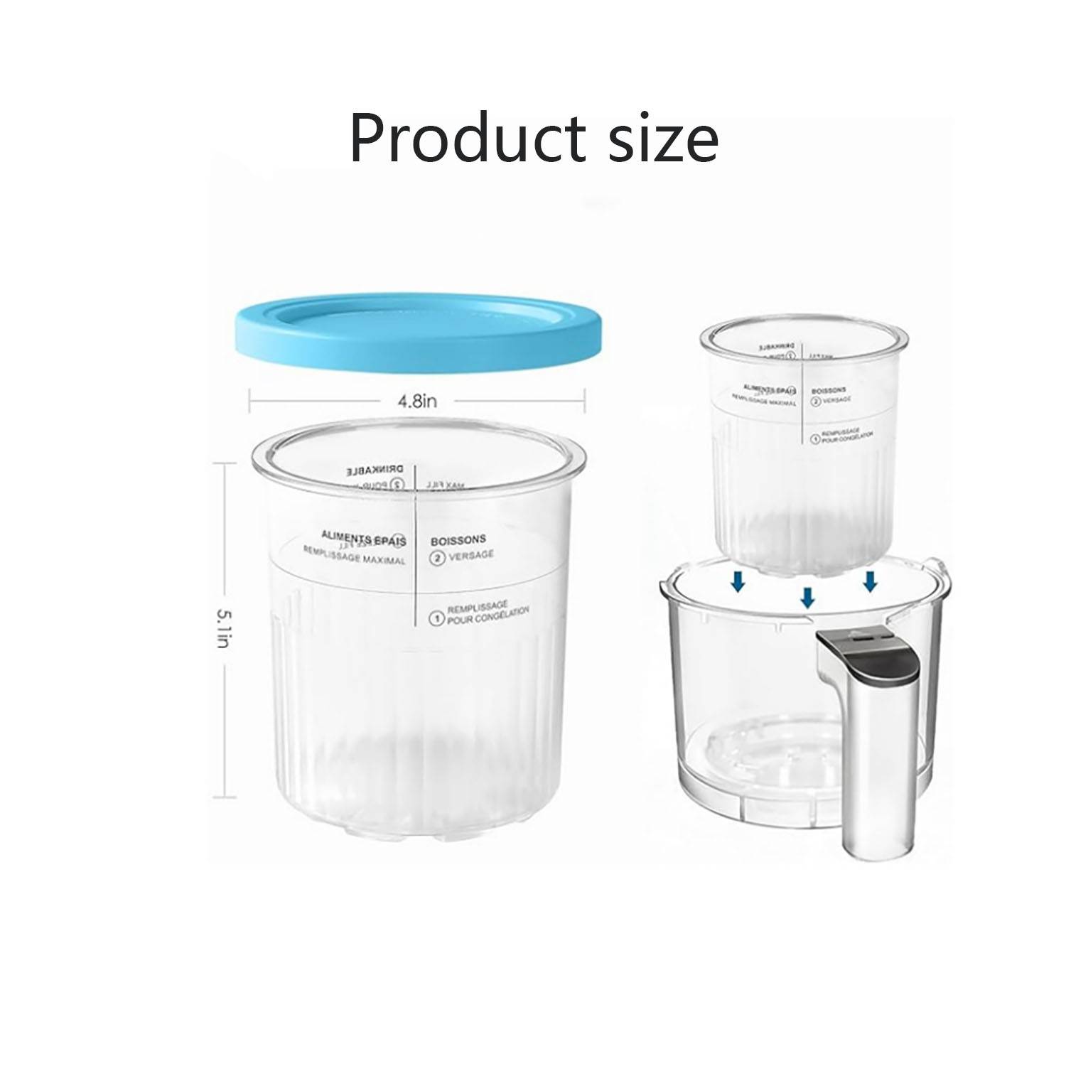 24oz BPA Free Large Capacity Ice Cream Cup - Image 4