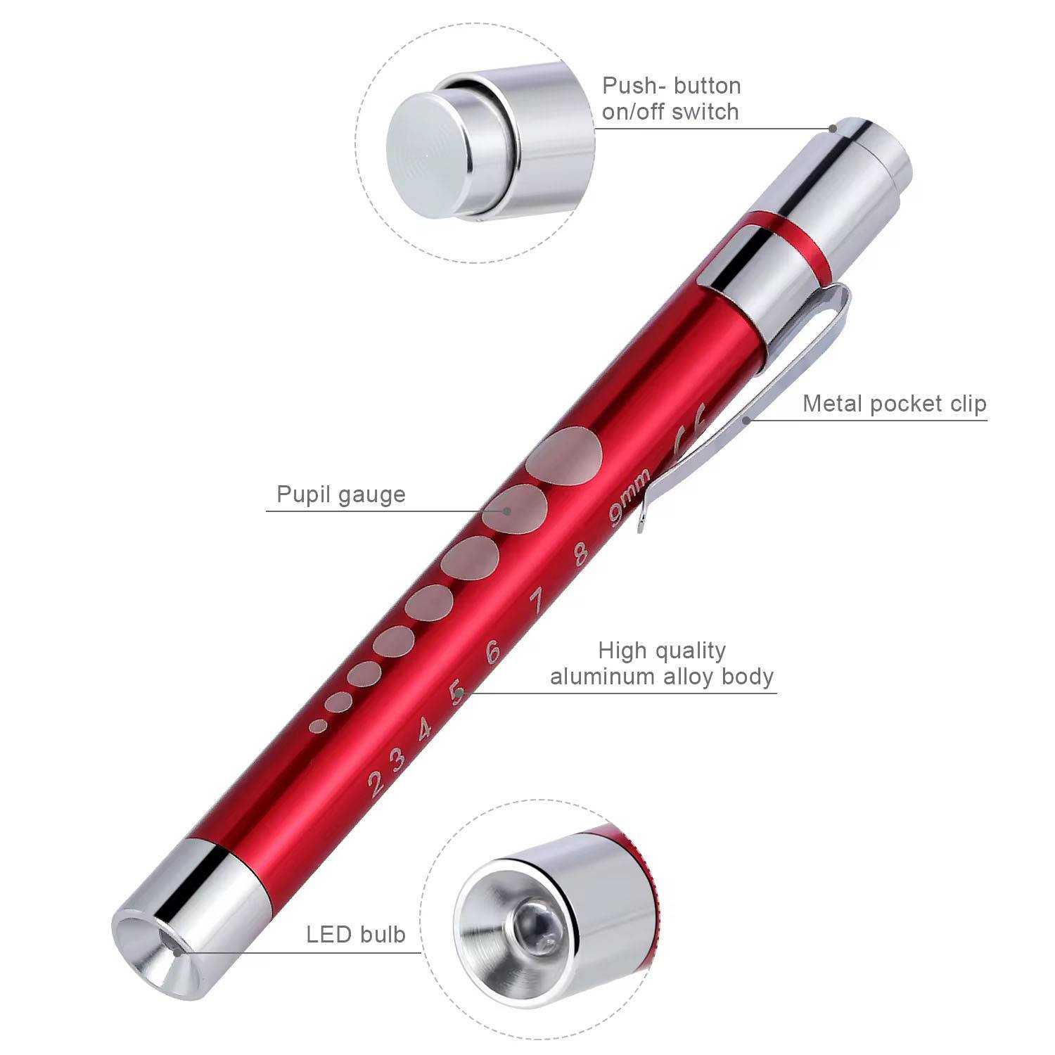LED Aluminum Alloy Medical Lighting Pen - Image 9