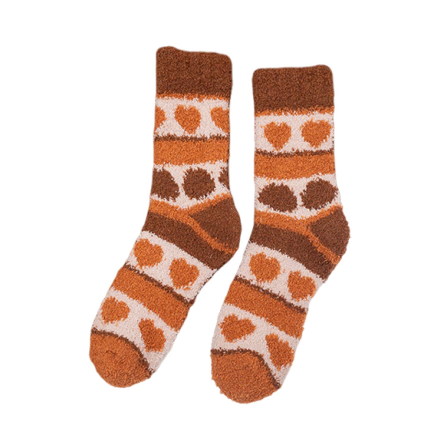 Polyester Winter Thick Coral Fleece Crew Sock